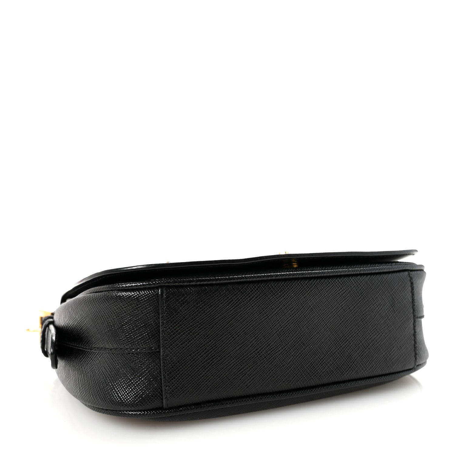 Saffiano Flap Crossbody Black