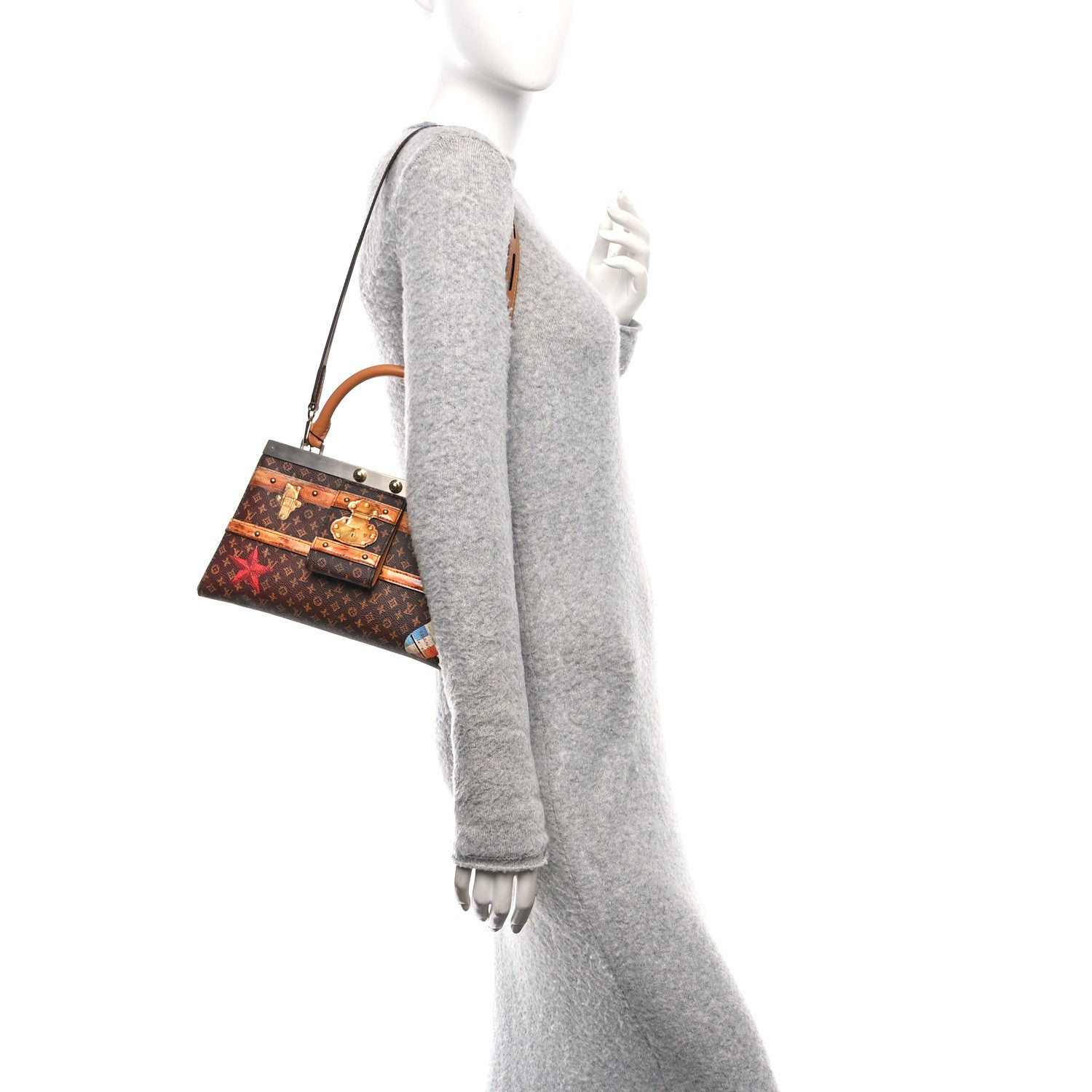 Calfskin Transformed Monogram Time Trunk Crown Frame Bag