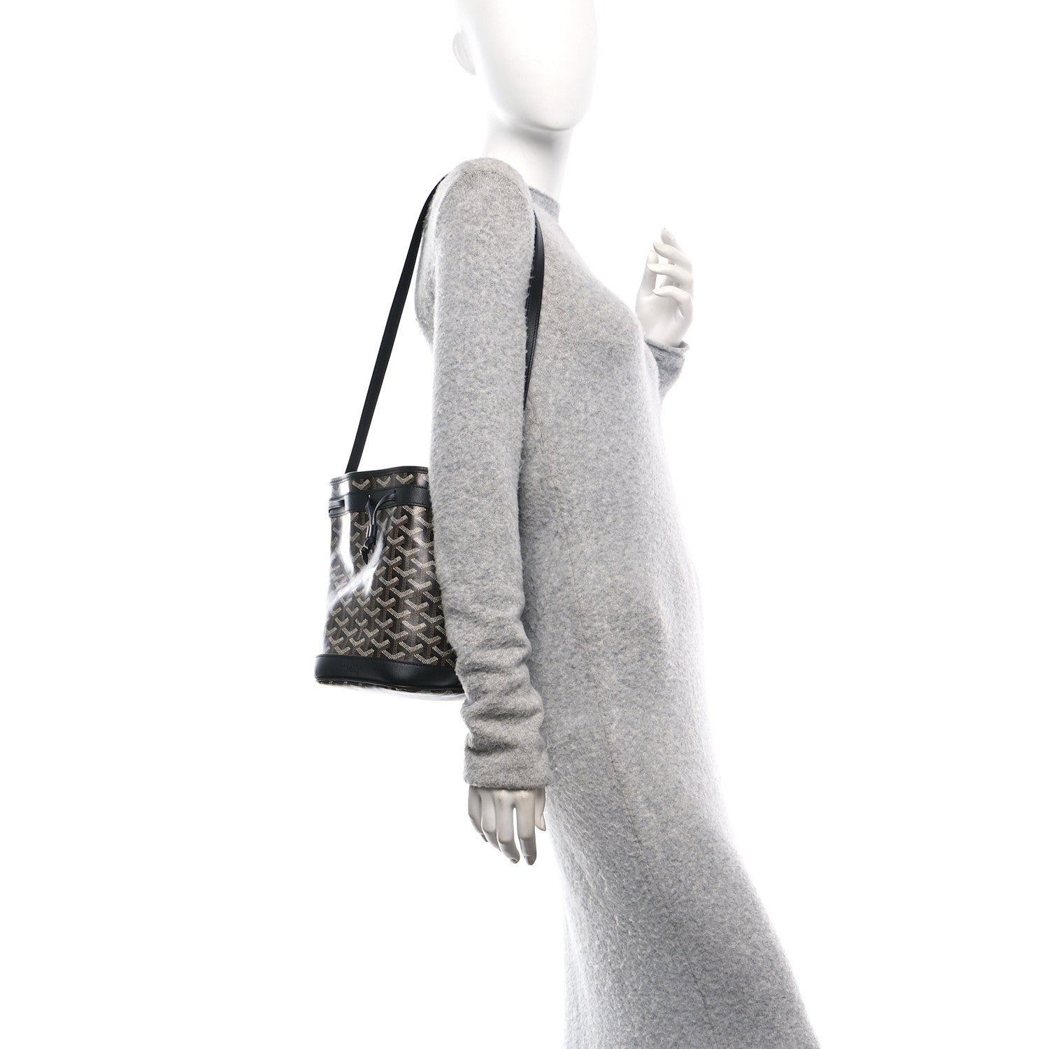 Goyardine Petit Flot Bucket Bag PM Black