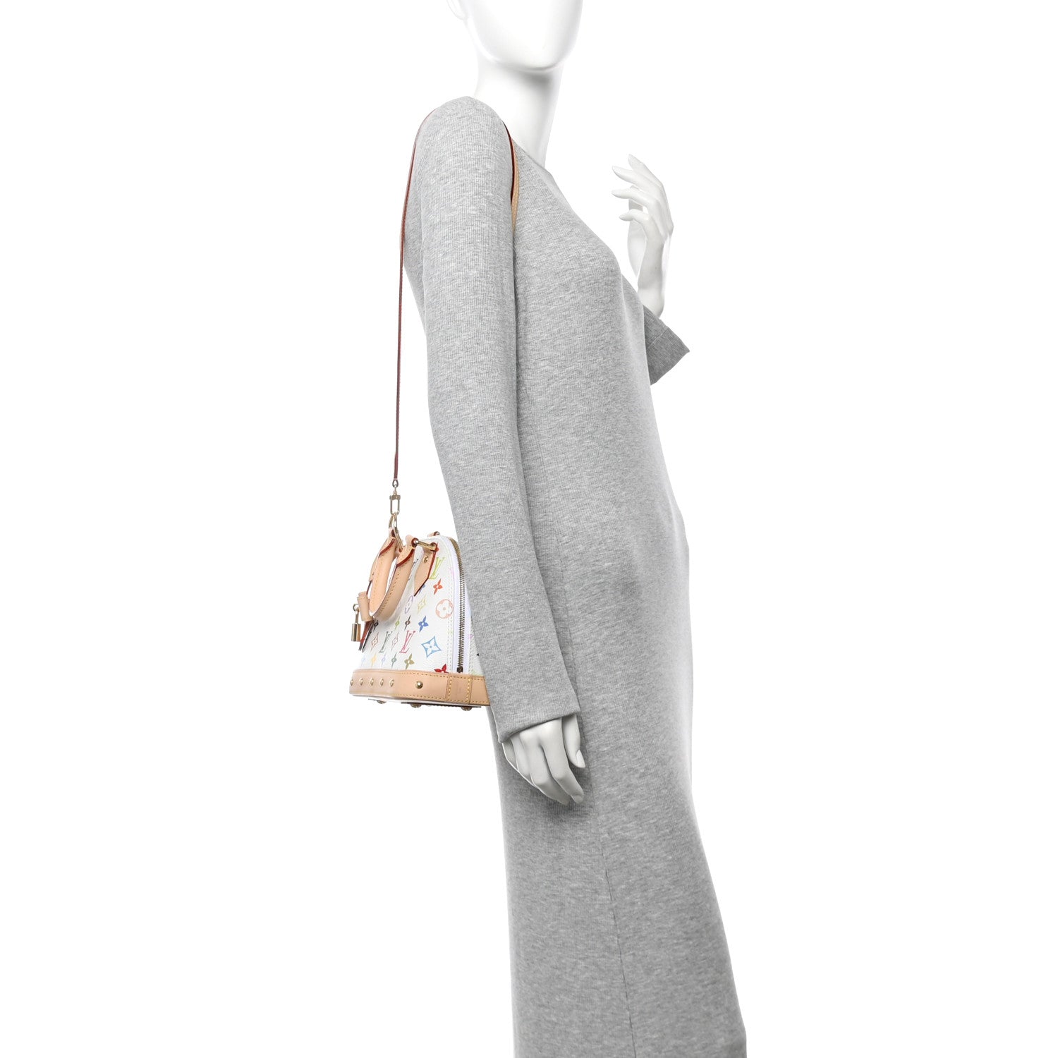 LV x TM Monogram Multicolor Alma BB White