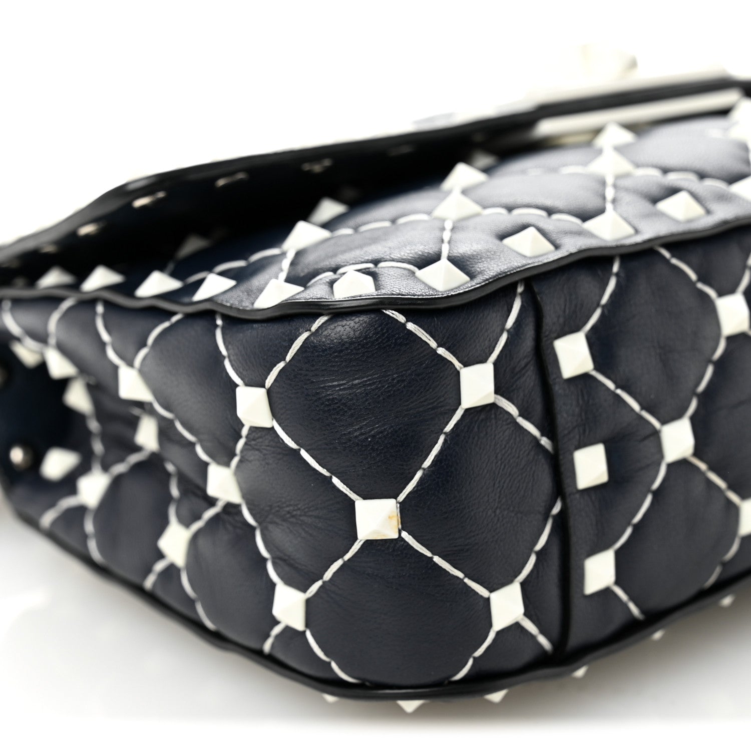 Nappa Small Free Rockstud Spike Shoulder Bag Marine