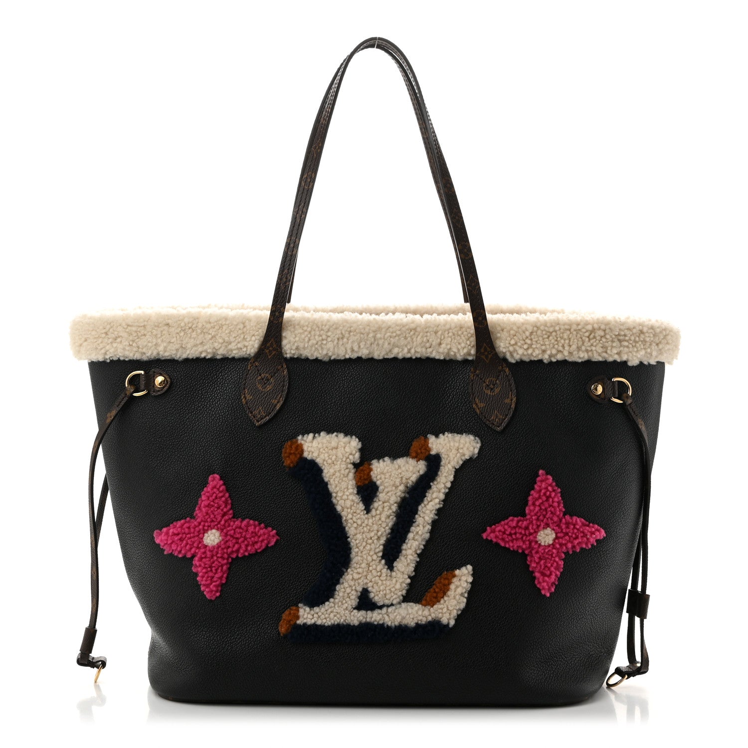 Calfskin Monogram Teddy Neverfull MM Black