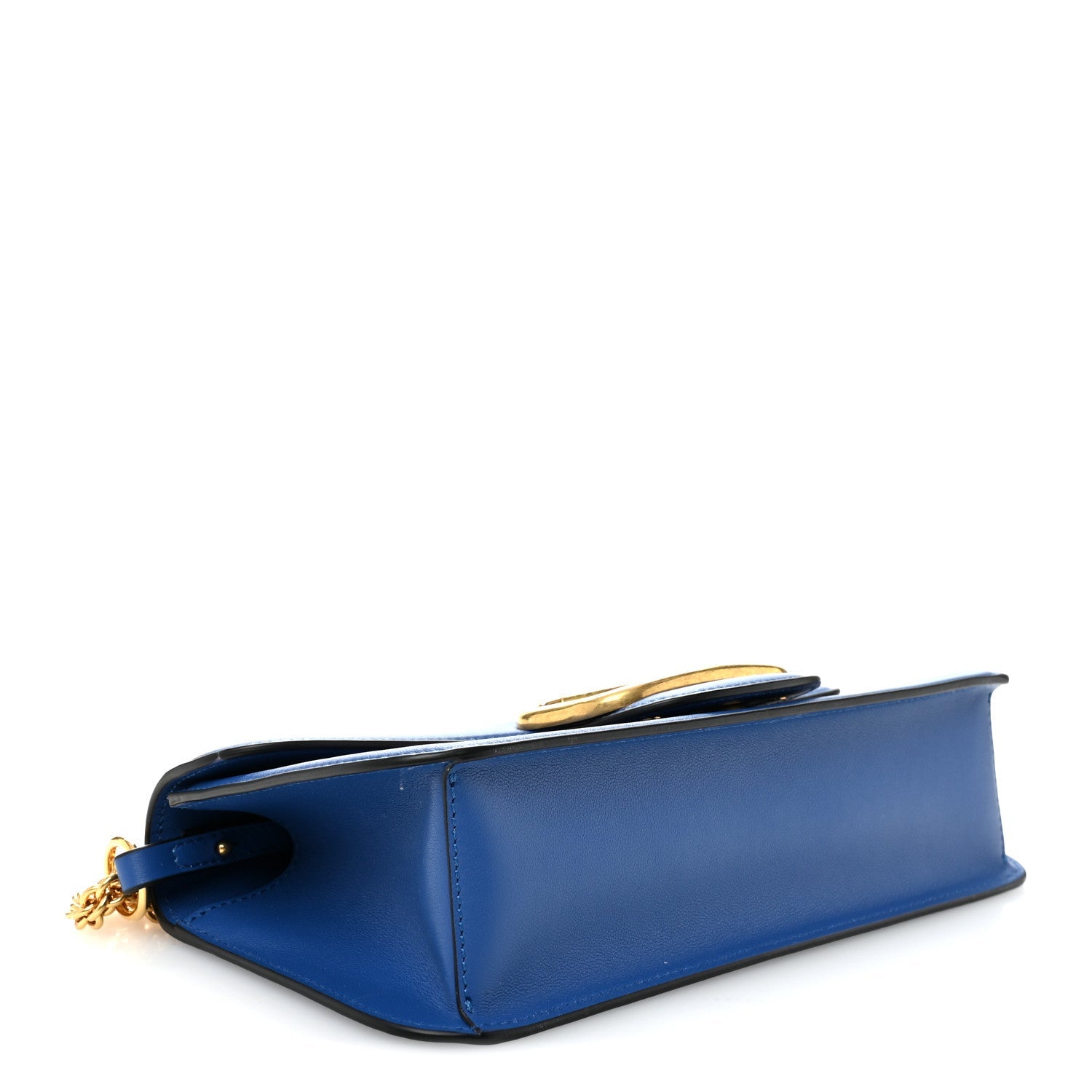 Calfskin Vlogo Loco Shoulder Bag Riverside Blue