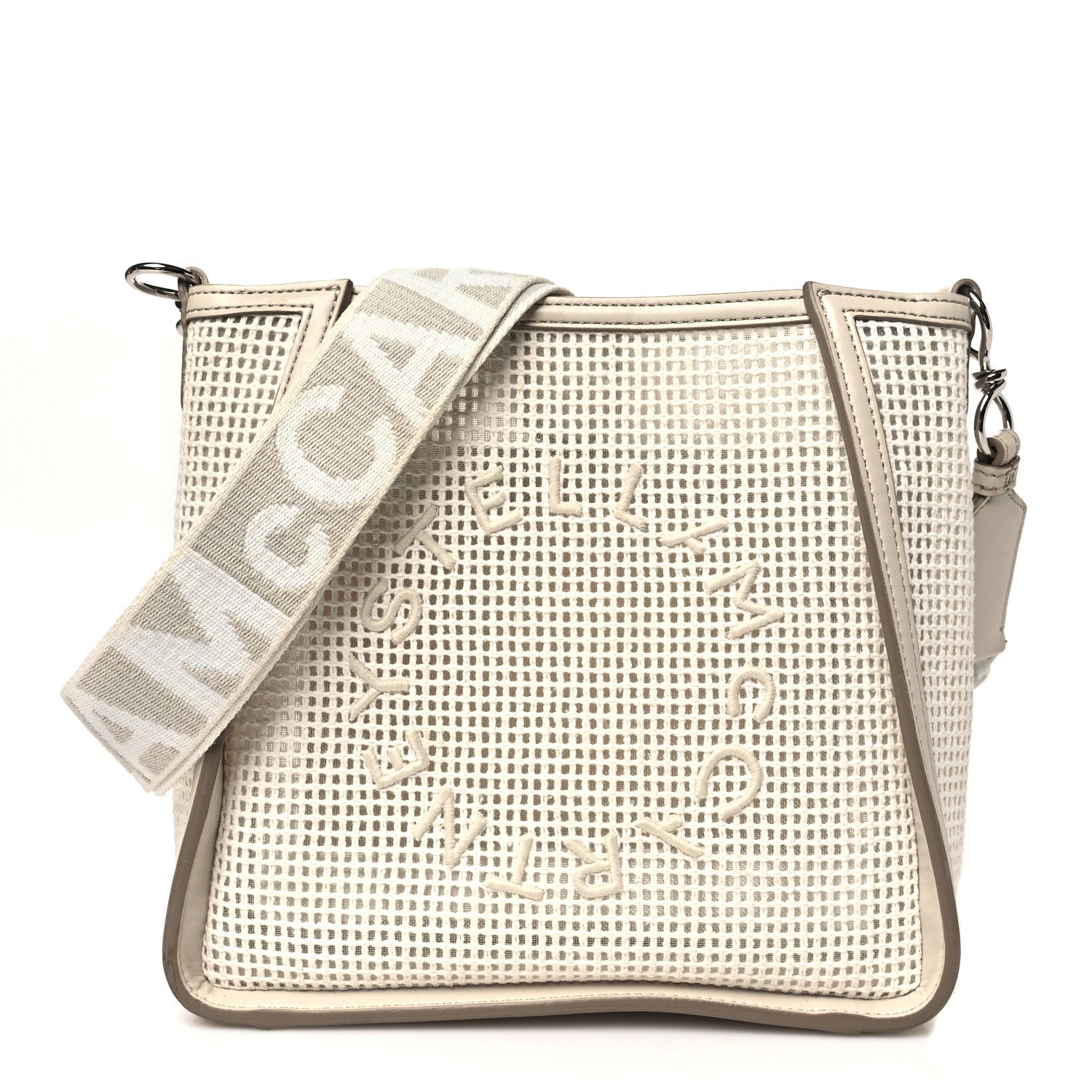 Eco Mesh Logo Mini Crossbody Ivory White