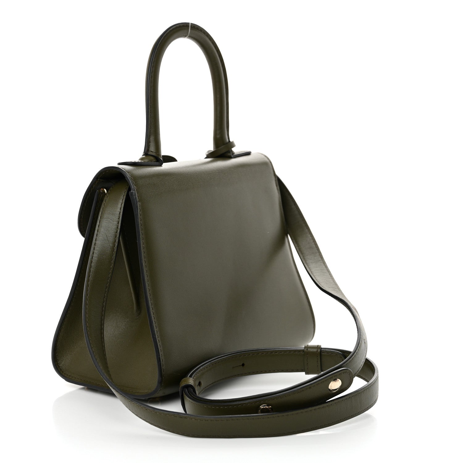 Box Calfskin Mini Brillant Satchel Olive
