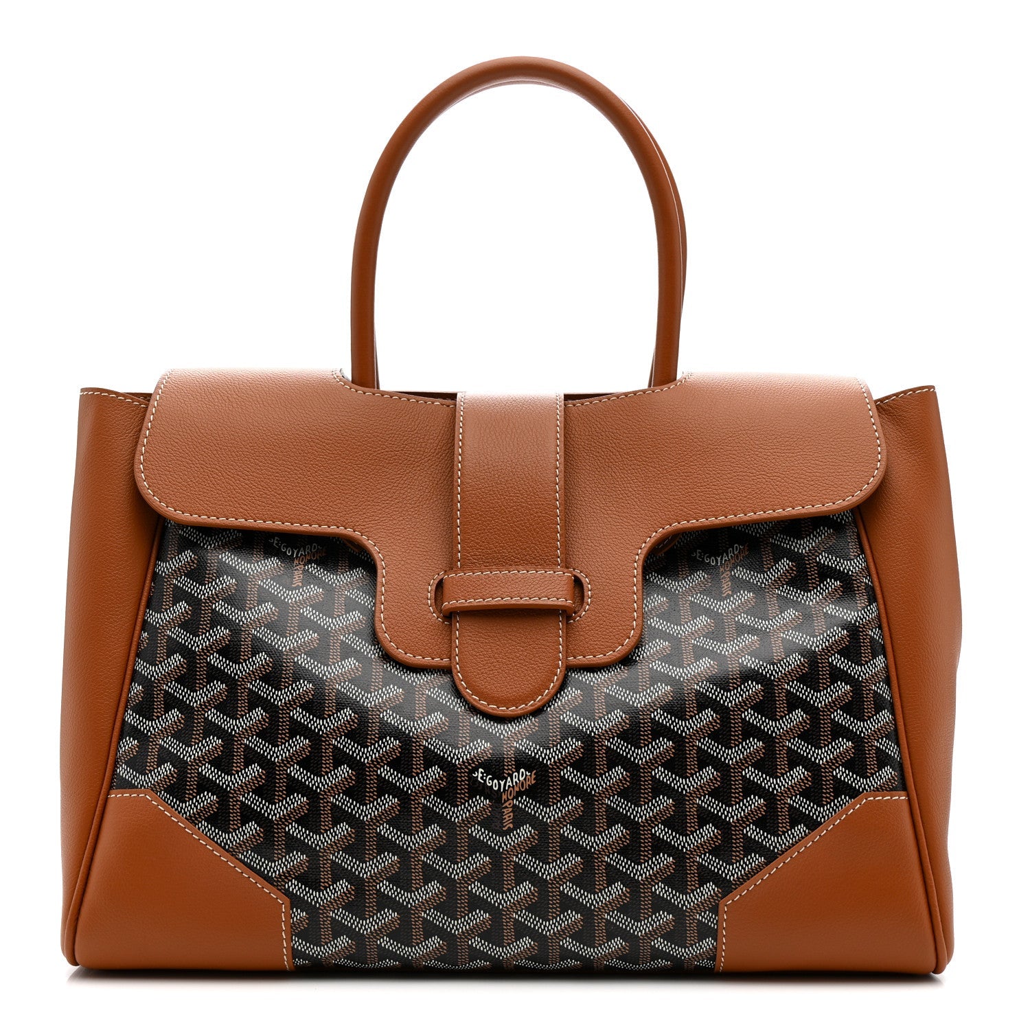 Goyardine Saigon Tote Black Gold