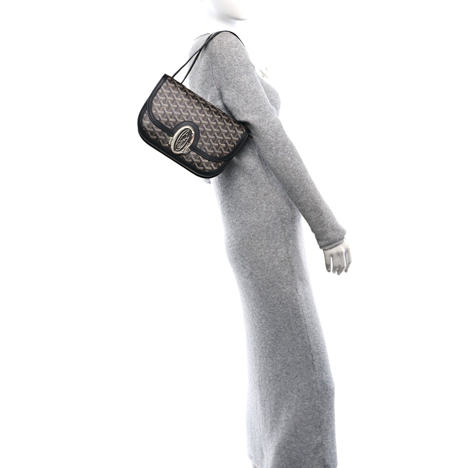 Goyardine 233 PM Shoulder Bag Black