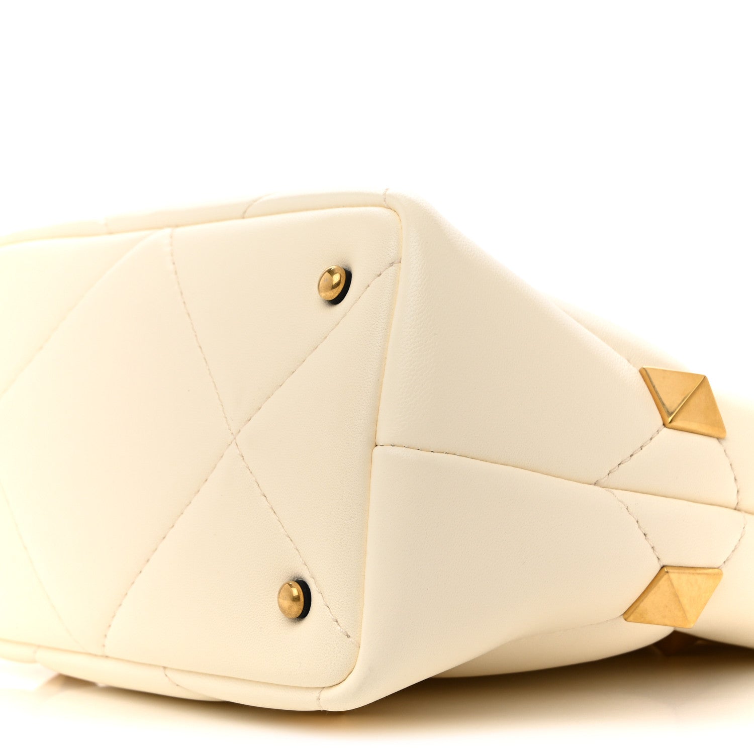 Nappa Small Roman Stud The Handle Bag Ivory