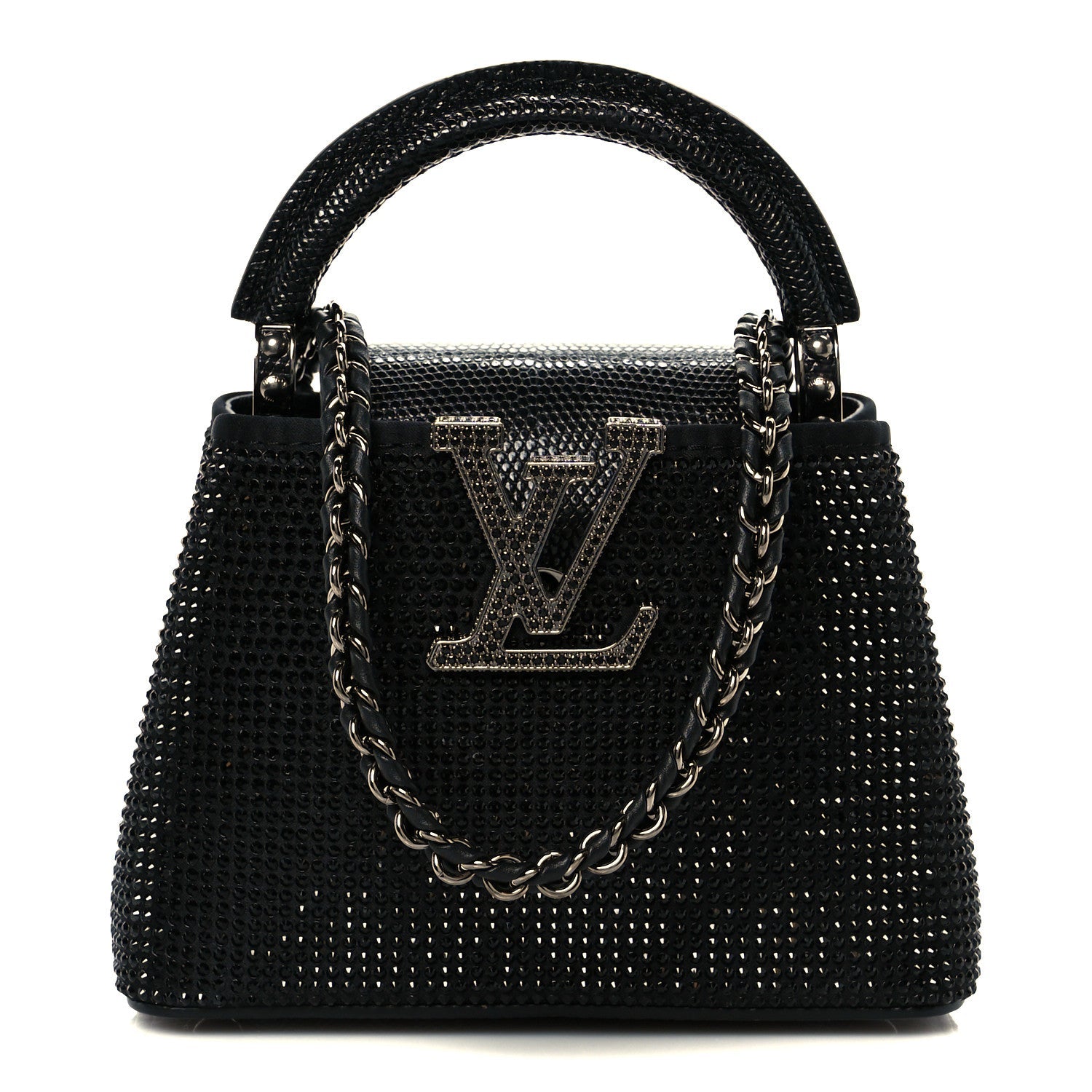 Swarovski Crystal Satin Lizard Nano Capucines Black