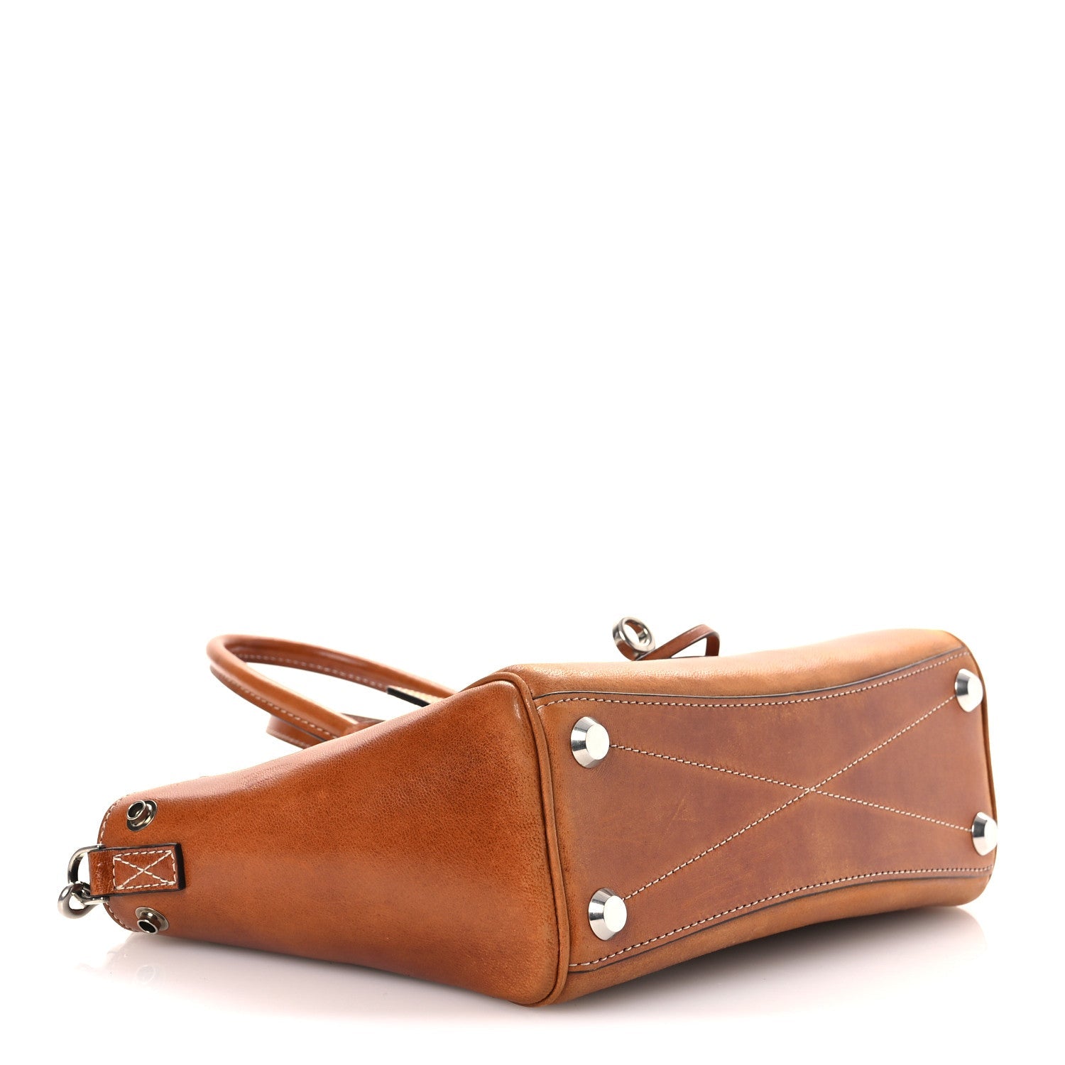 Vegetable Tanned Lambskin Mini Bel Air Carry All Bag Tan Cowboy