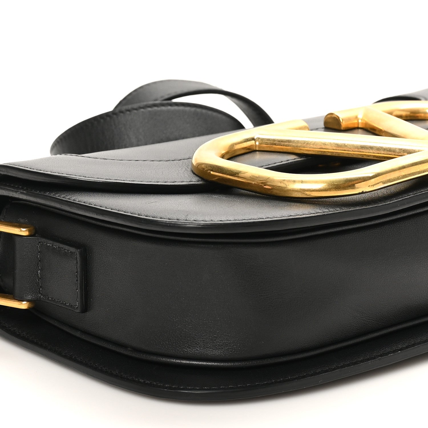 Smooth Calfskin Supervee Shoulder Bag Black