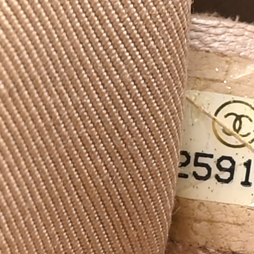 Calfskin Elaphe Stitched Large Chevron Chic Shopping Bag Beige