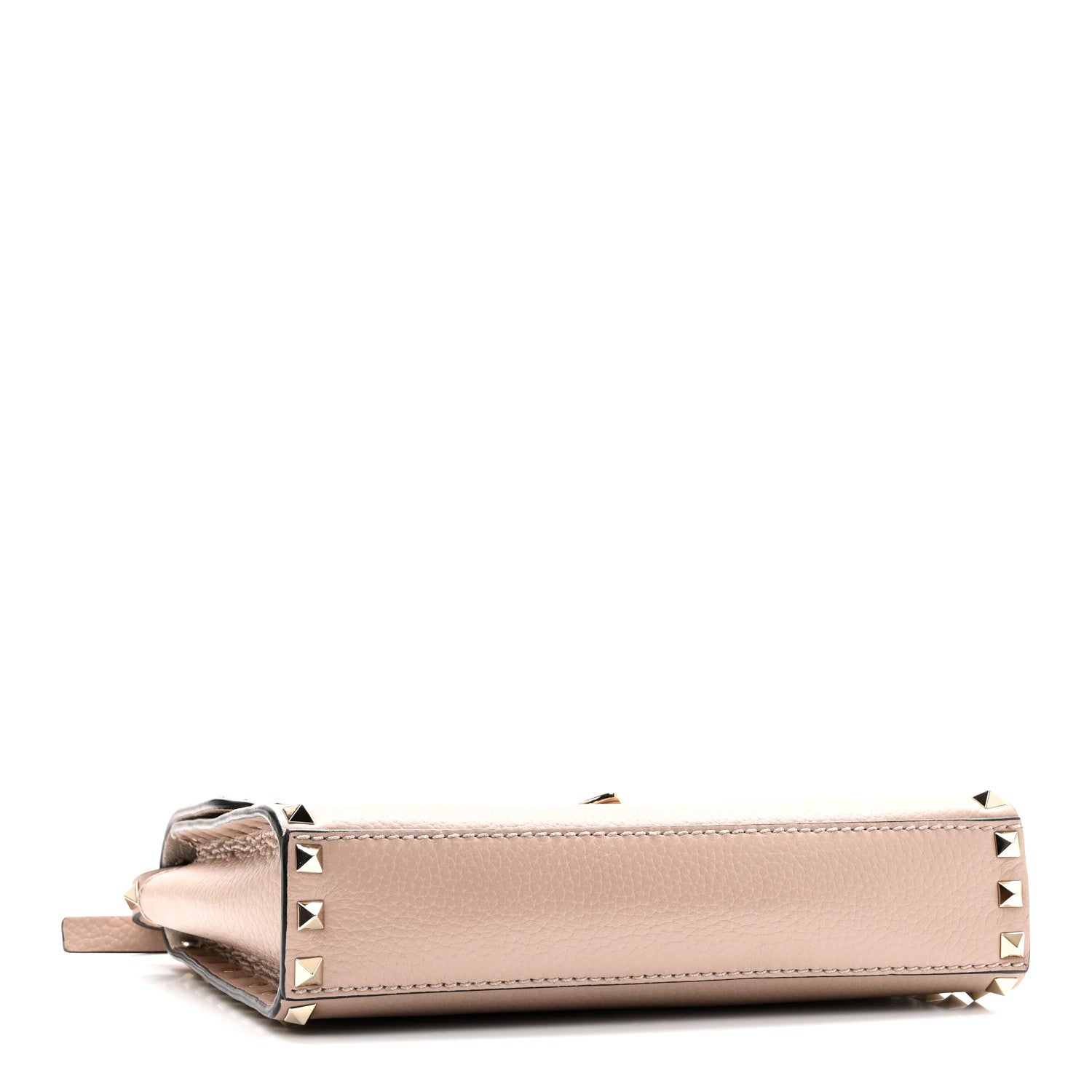 Pebbled Calfskin Medium Rockstud Flip Lock Crossbody Bag Poudre