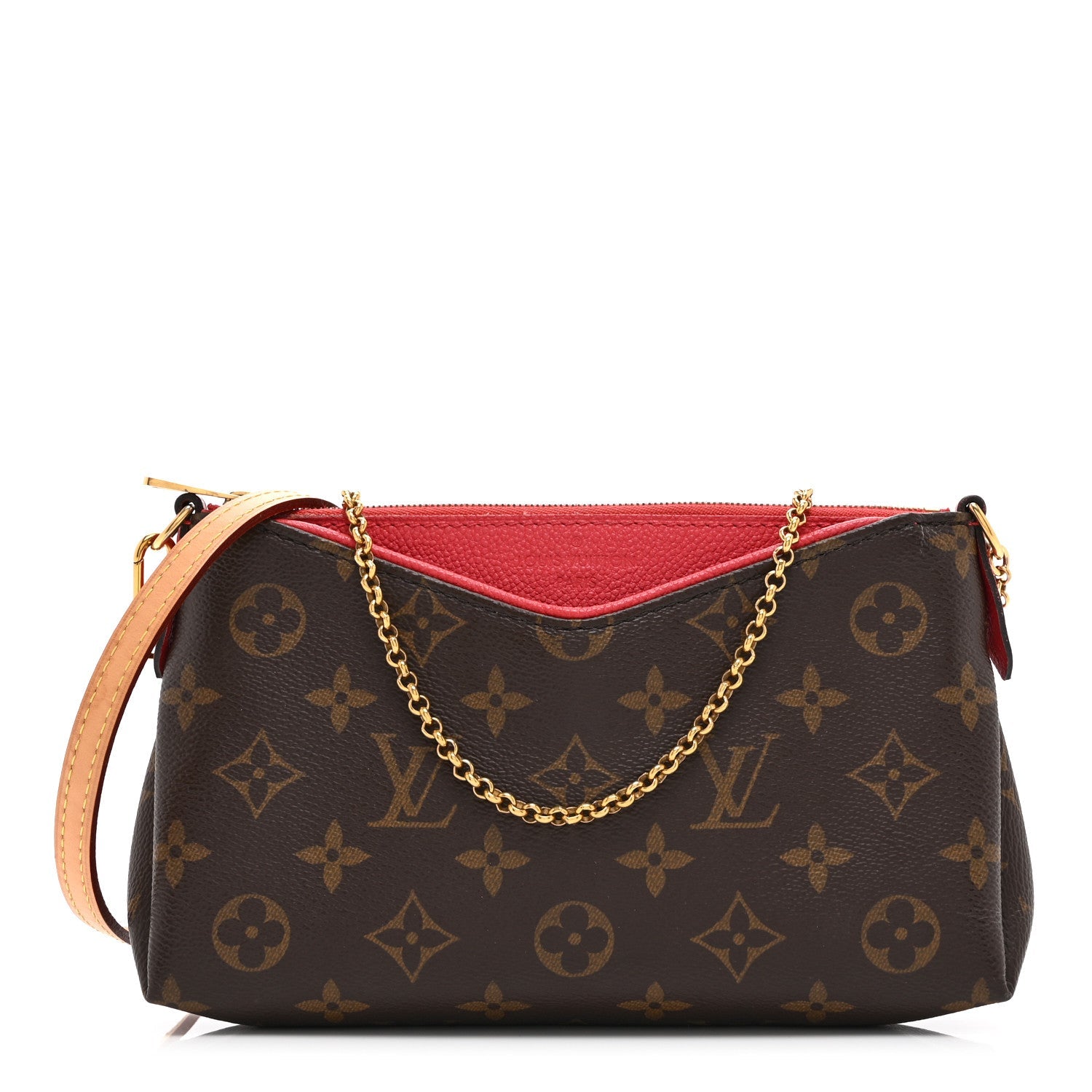 Monogram Pallas Clutch Poppy