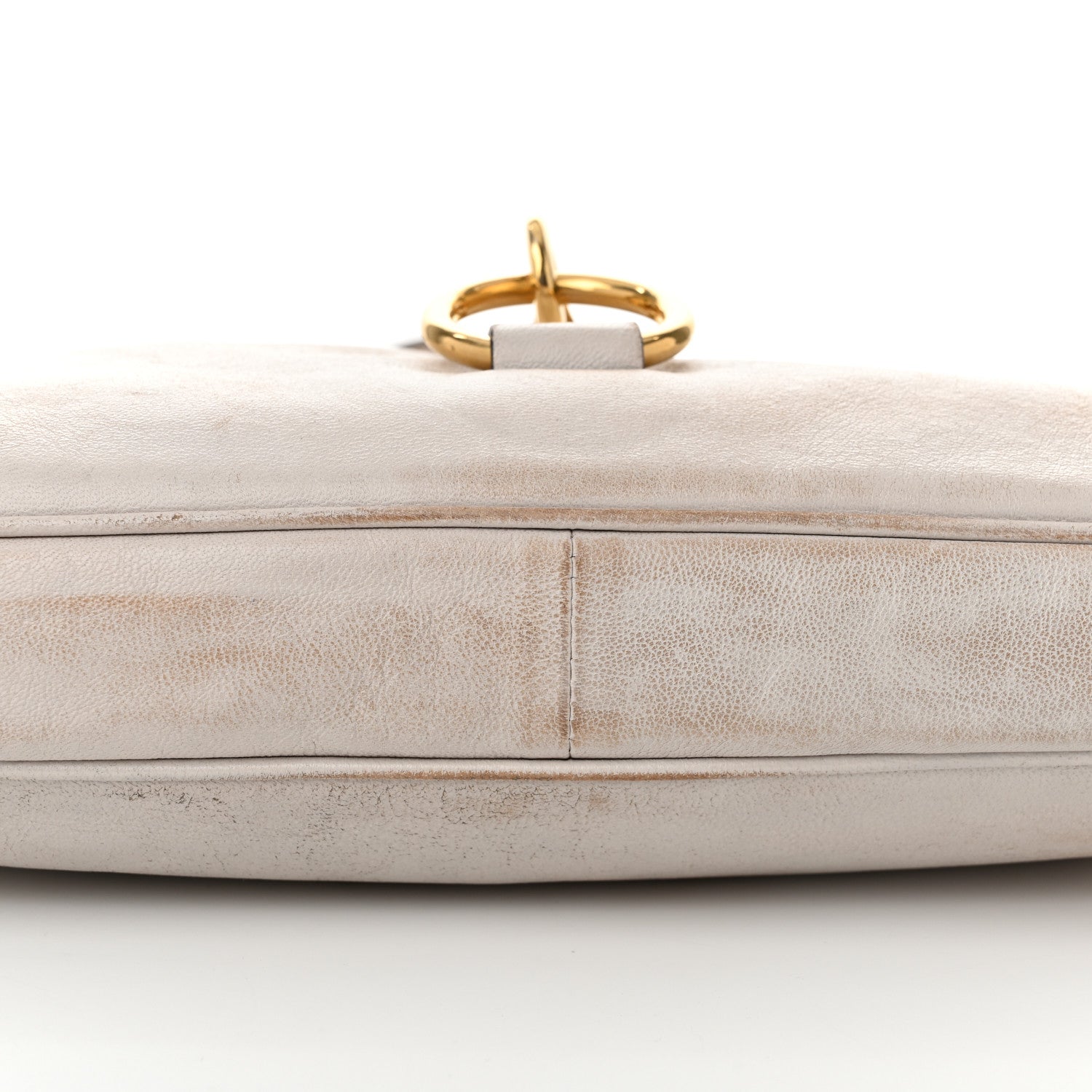 Nappa Old Hook Shoulder Bag Sabbia White