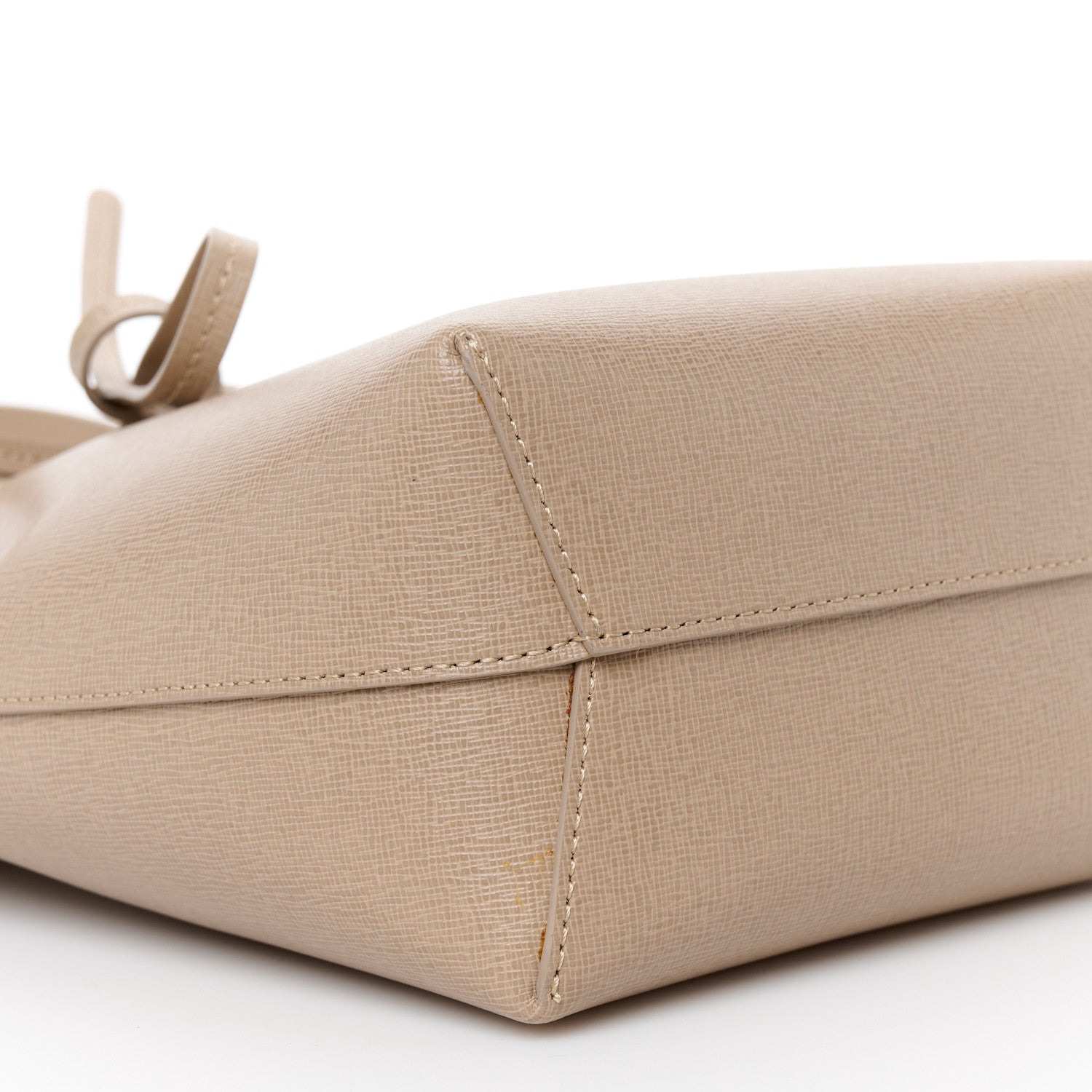 Saffiano Mini Mini Bucket Bag Beige