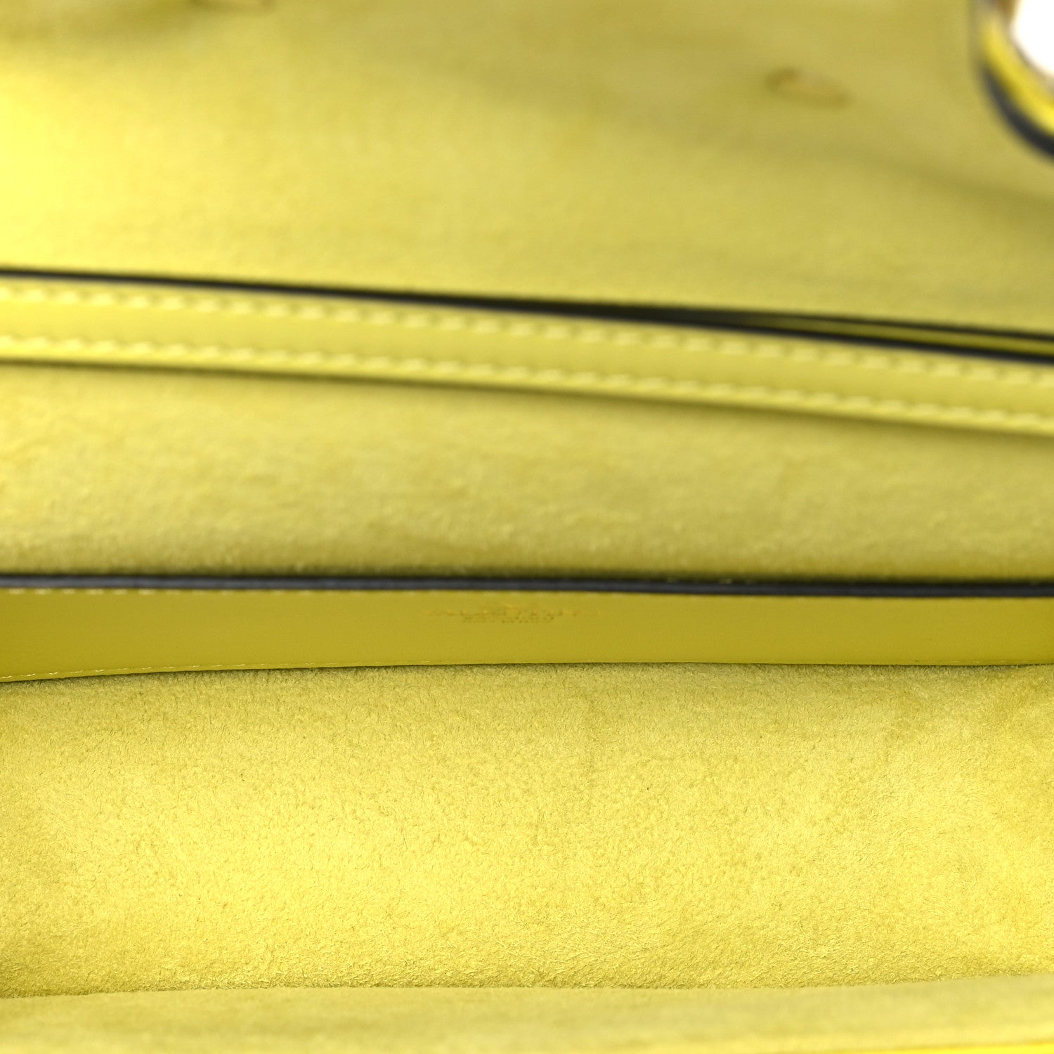 Crystal Nappa Enamel Vlogo Small Loco Shoulder Bag Lemon Cedar