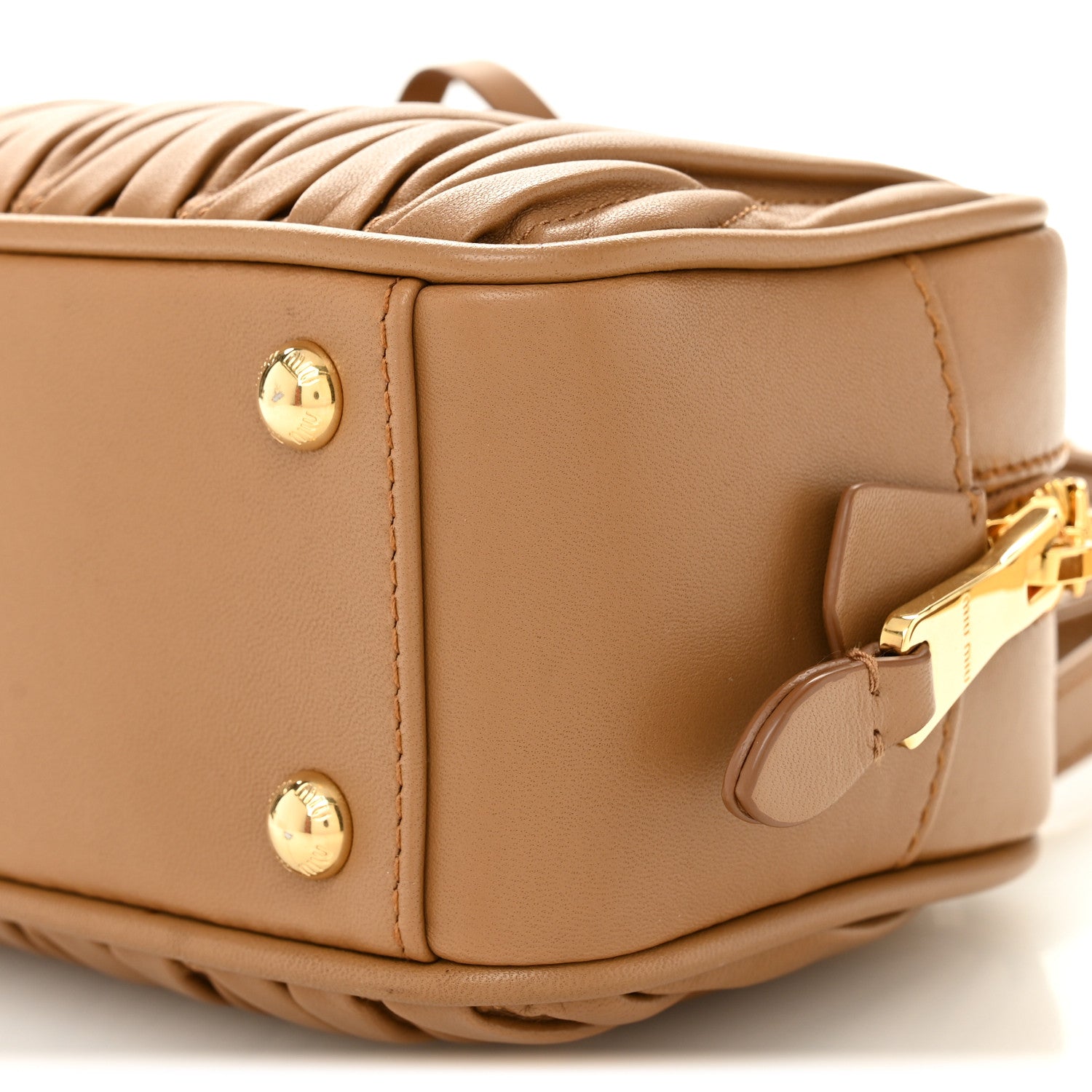 Nappa Matelasse Regular Arcadie Top Handle Bag Caramel