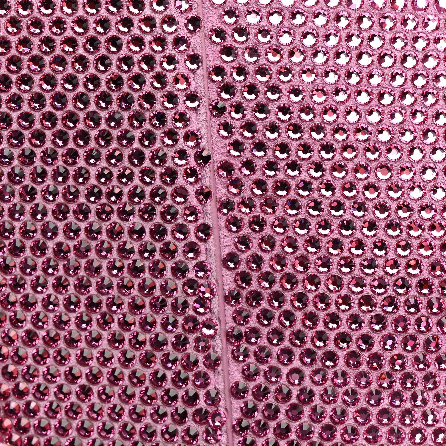 Strass Suede Hourglass Top Handle Bag XS Pink