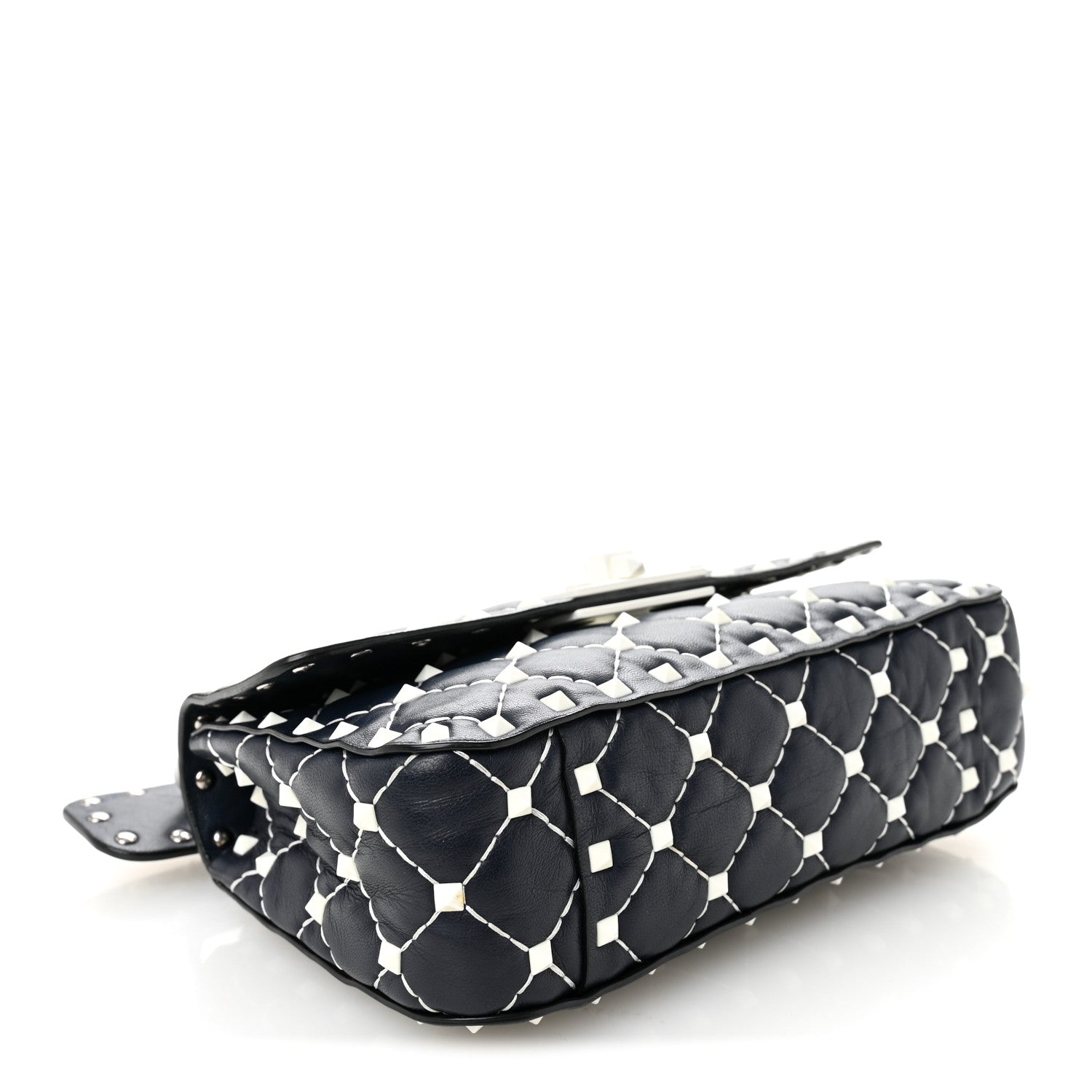 Nappa Small Free Rockstud Spike Shoulder Bag Marine