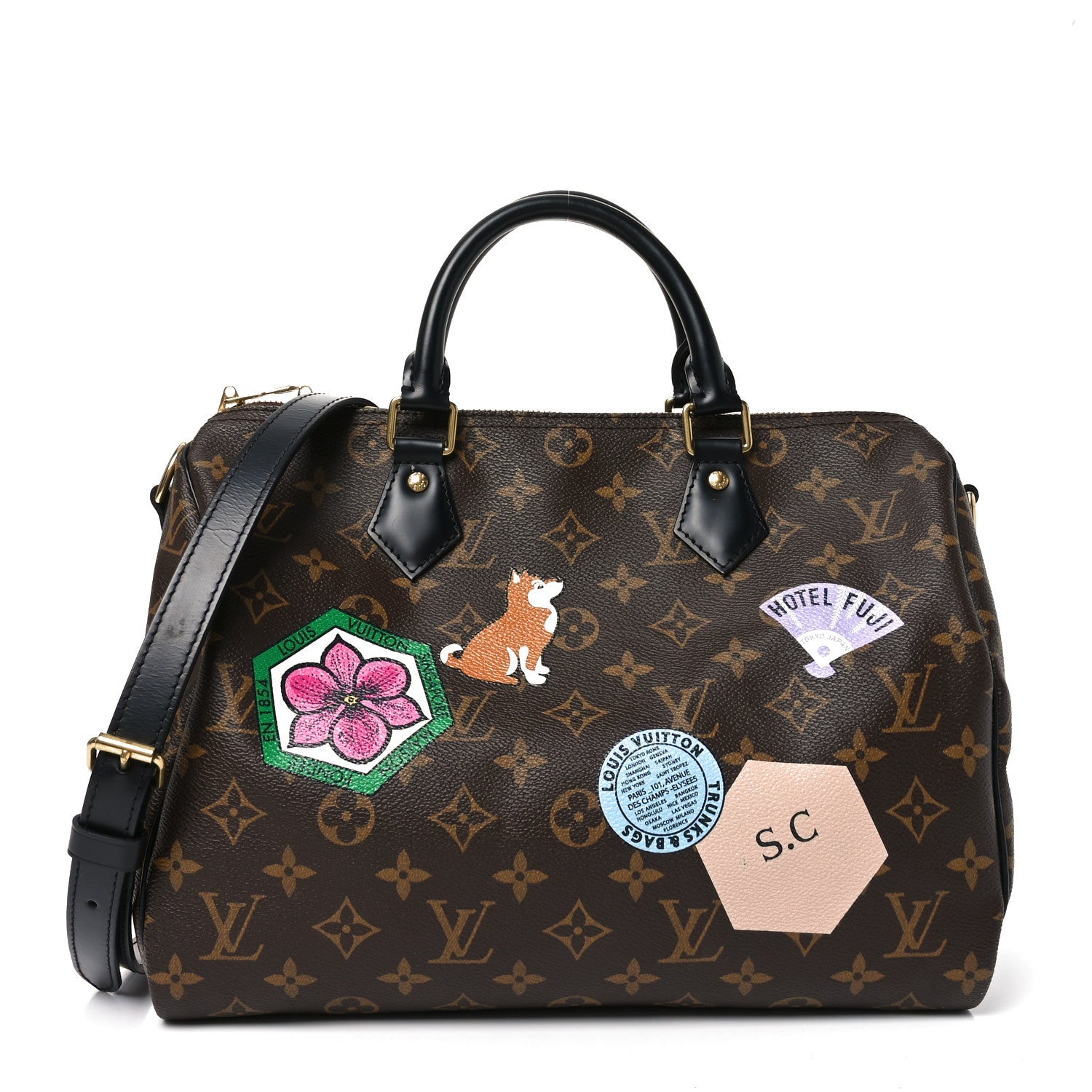 Monogram My World Tour Speedy Bandouliere 30 Black