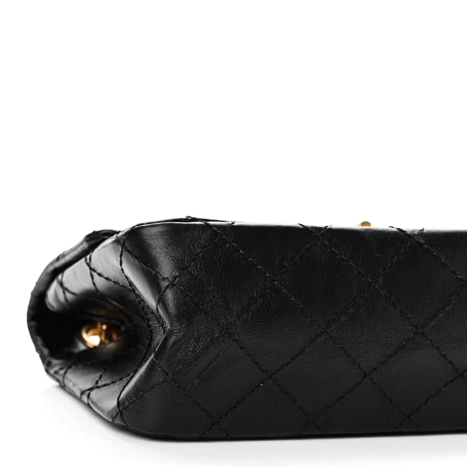 Aged Calfskin Quilted 2.55 Reissue Mini Flap Black