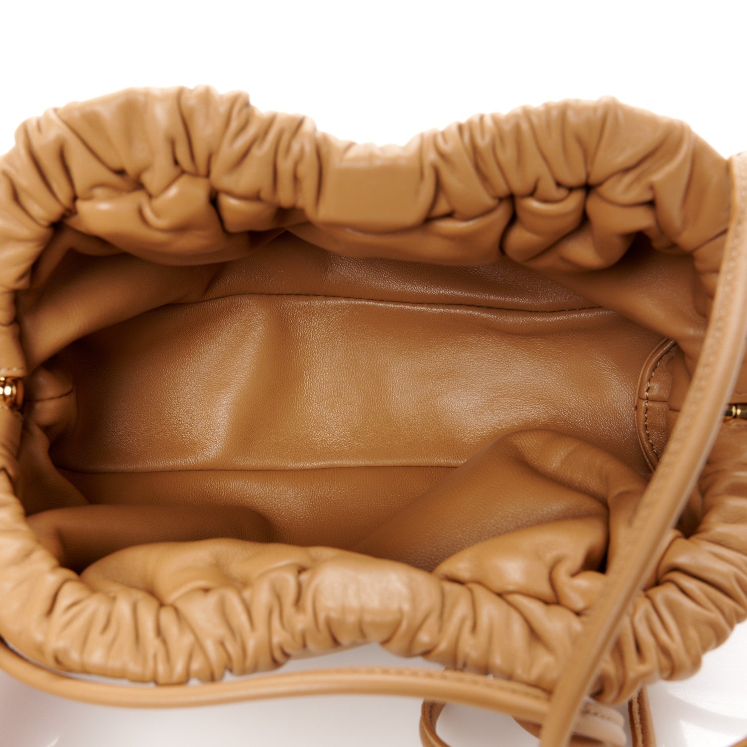 Lambskin Cloud Mini Clutch Caramel