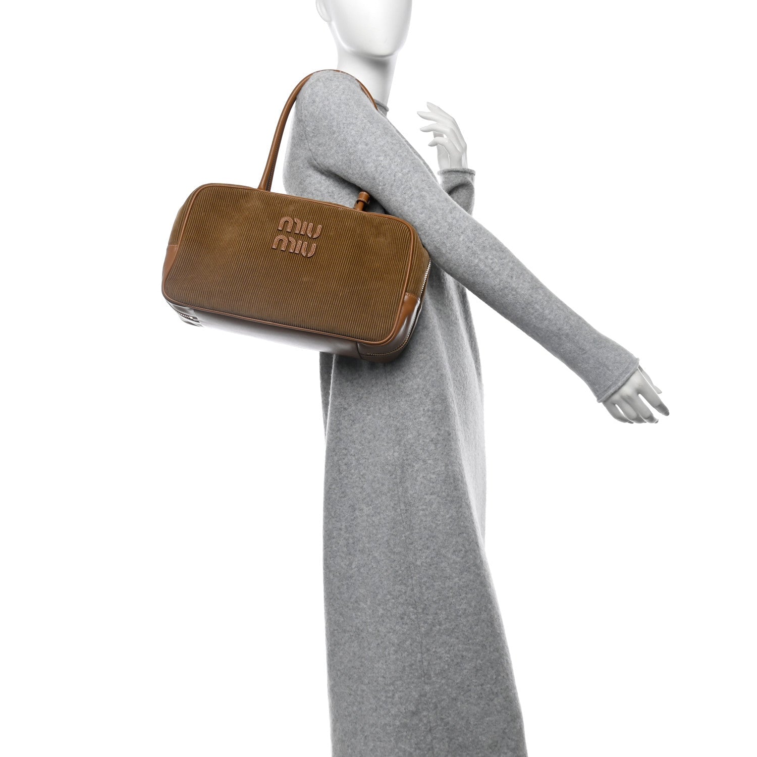 Corduroy Large Beau Top Handle Bag Cinnamon