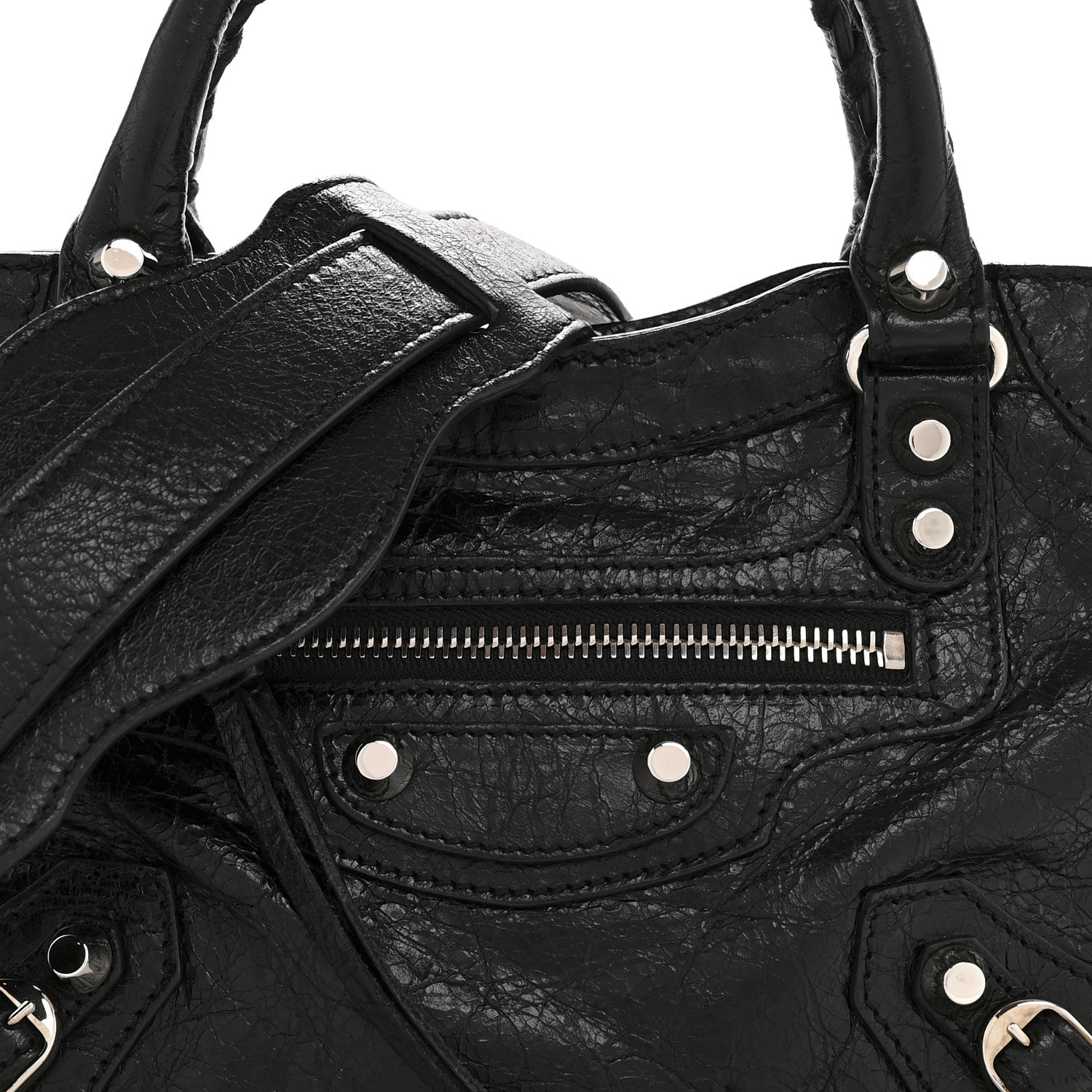 Agneau Classic Silver Hardware Mini City Black