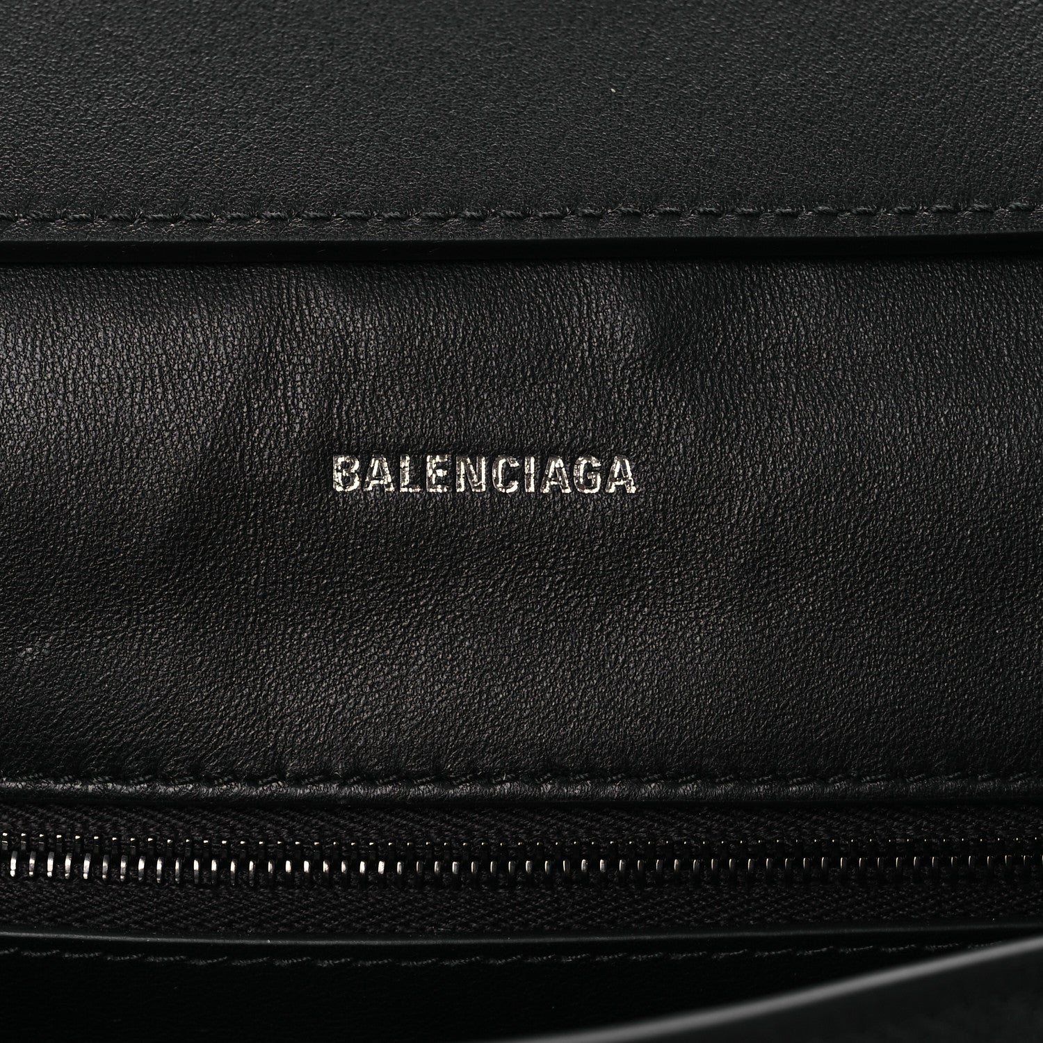 Semi Shiny Smooth Calfskin Monochrome M Downtown Shoulder Bag Black