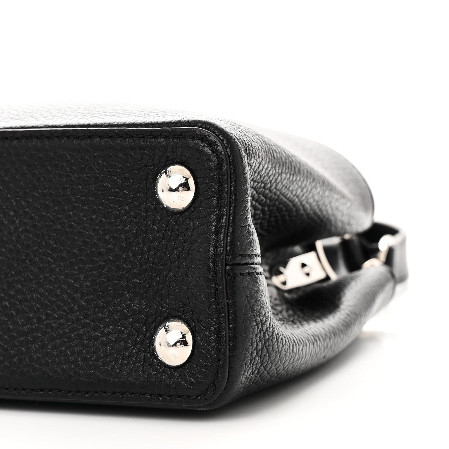 Taurillon Capucines BB Black Fuchsia