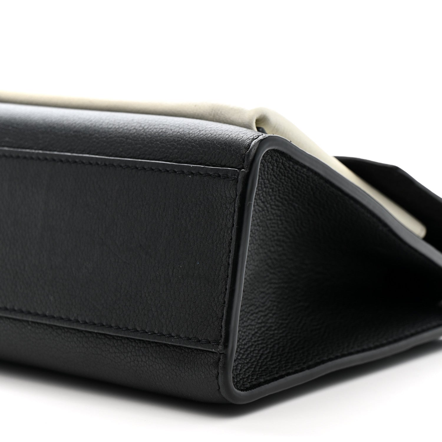 Soft Calfskin Embroidered My Lockme Chain Bag BB Black Snow White