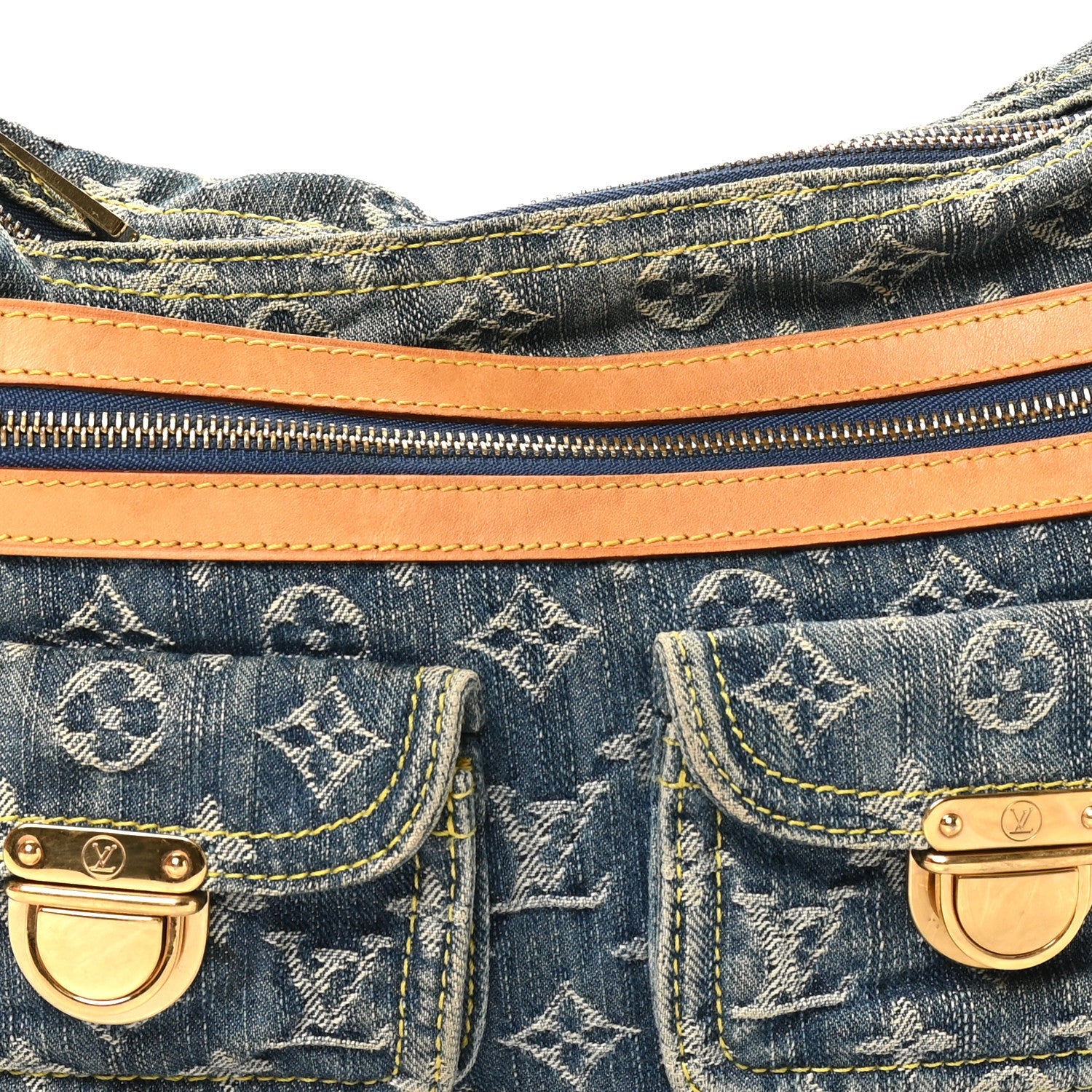 Monogram Denim Baggy PM Blue