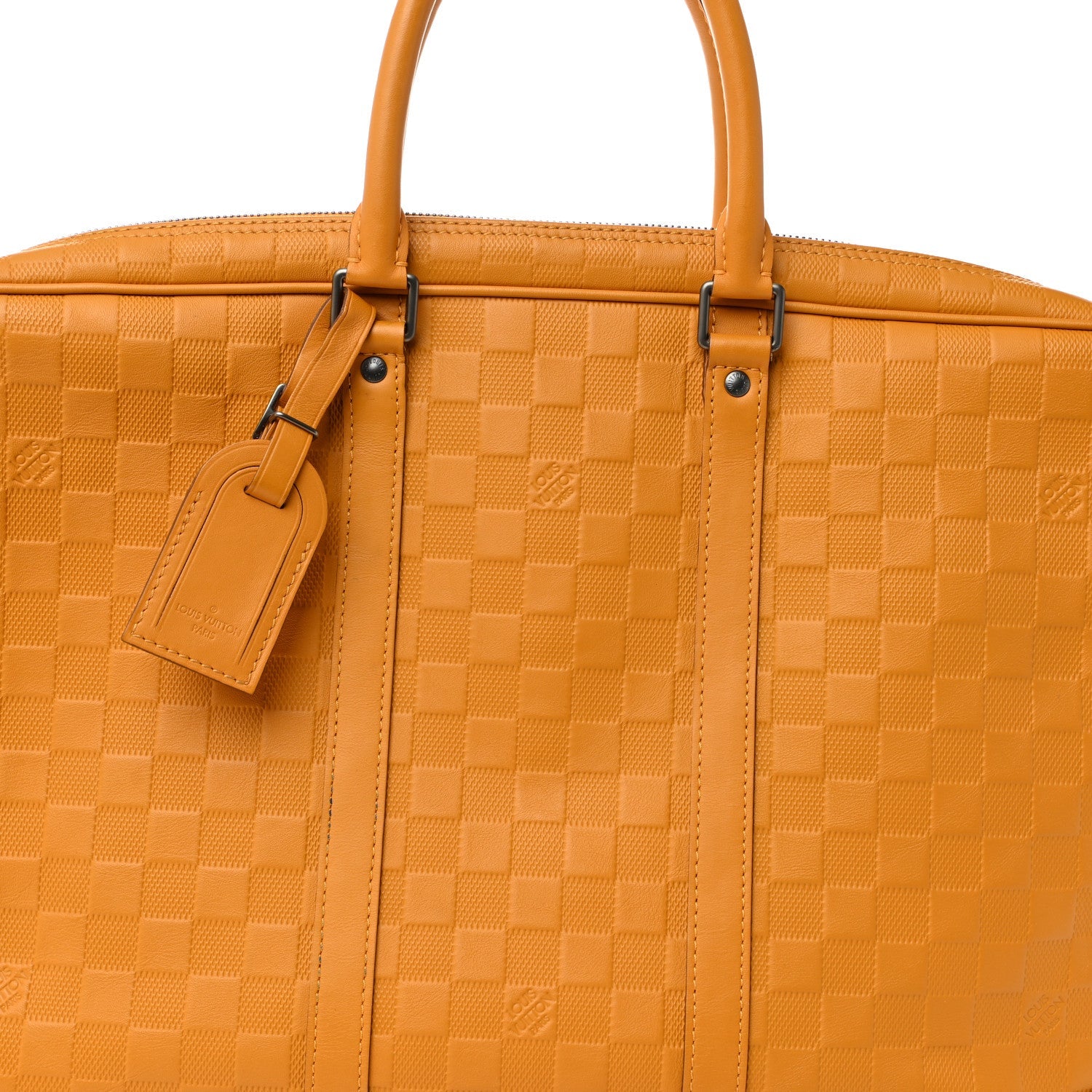 Damier Infini Porte-Documents Voyage Jaune