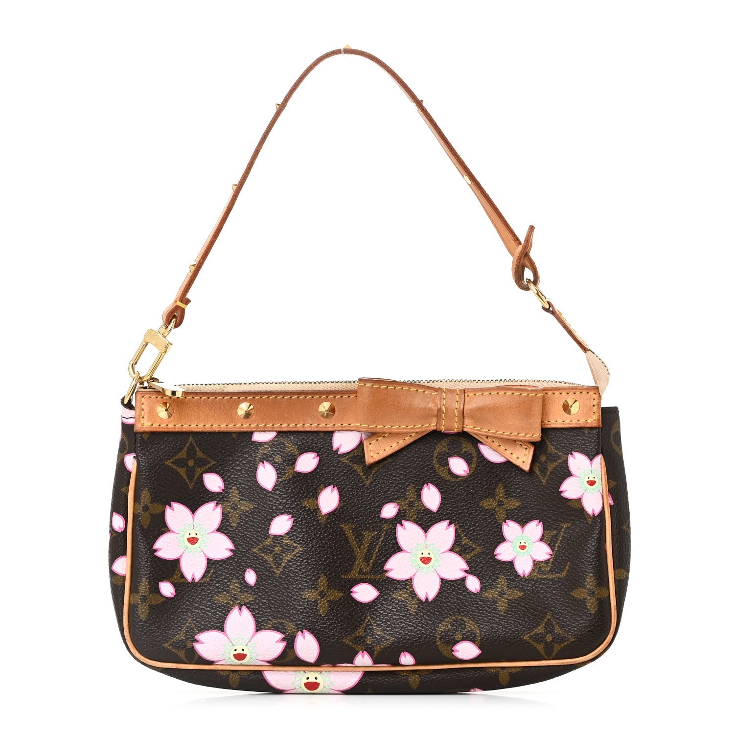Monogram Cherry Blossom Pochette Accessories Brown