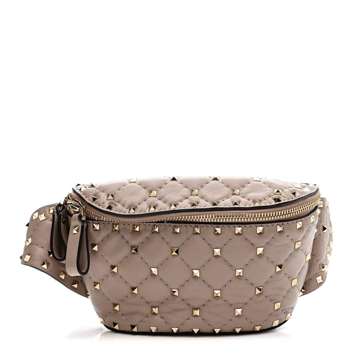 Nappa Rockstud Spike Belt Bag Poudre