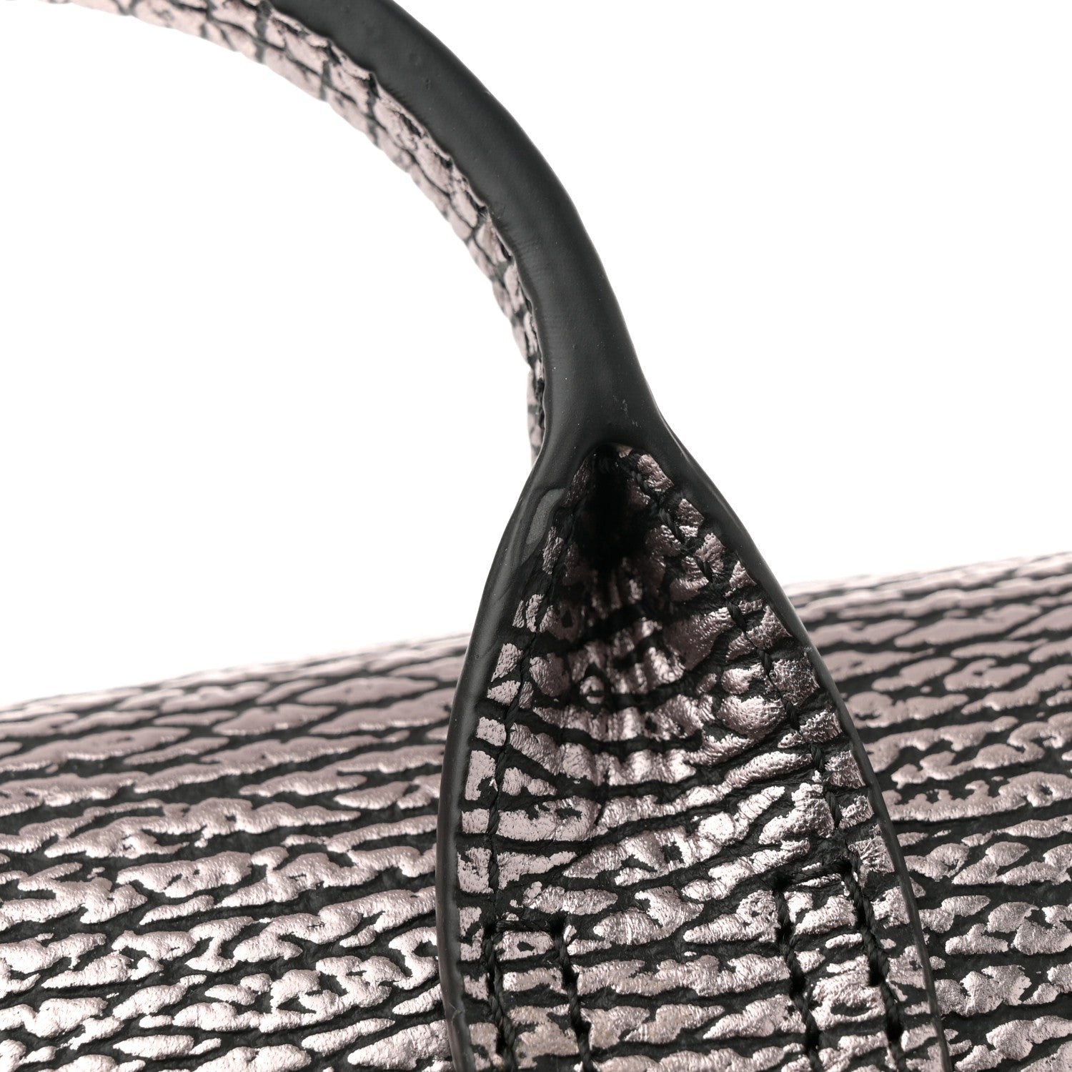 Metallic Textured Calfskin Pashli Backpack Black Mauve