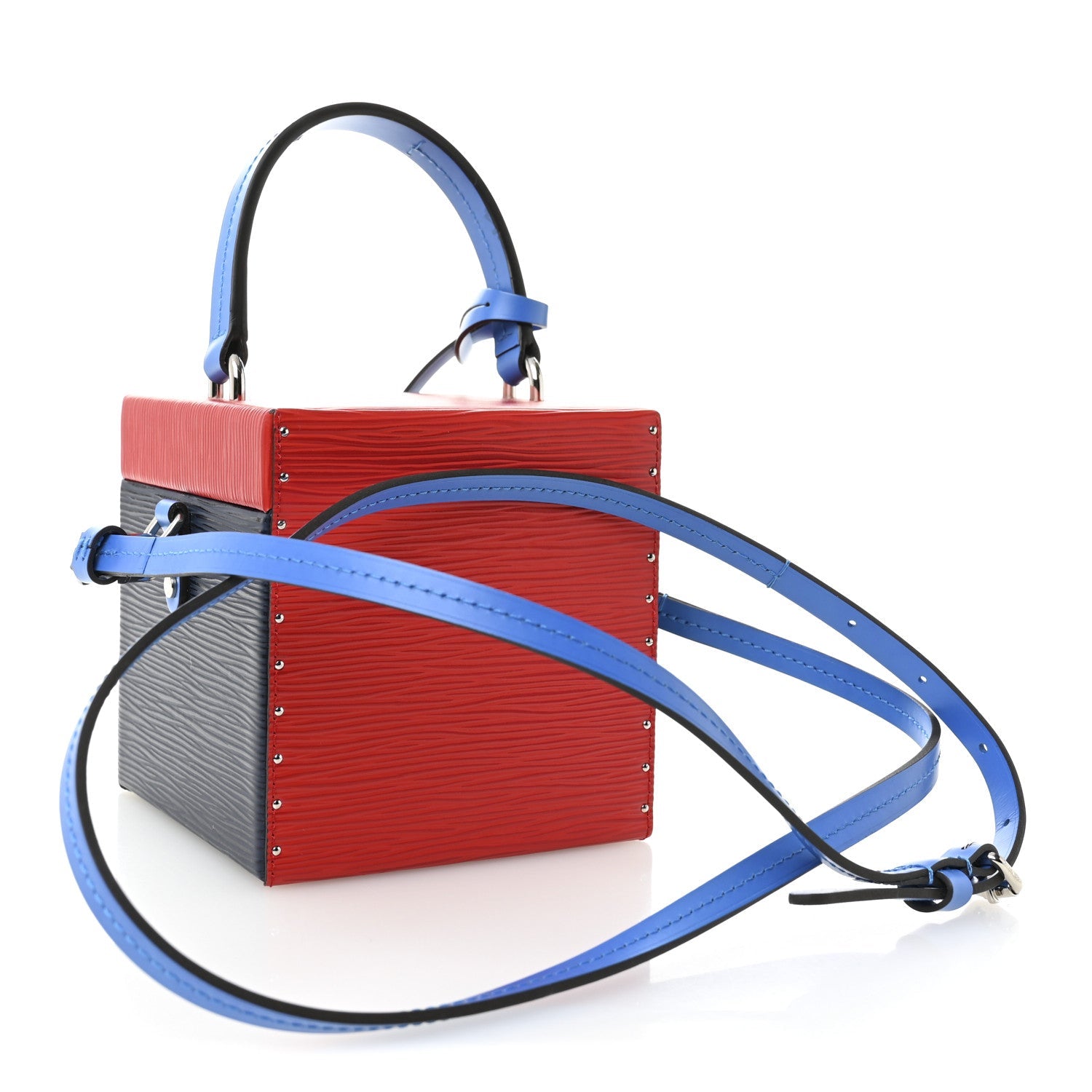 Epi Bleecker Box Indigo Coquelicot