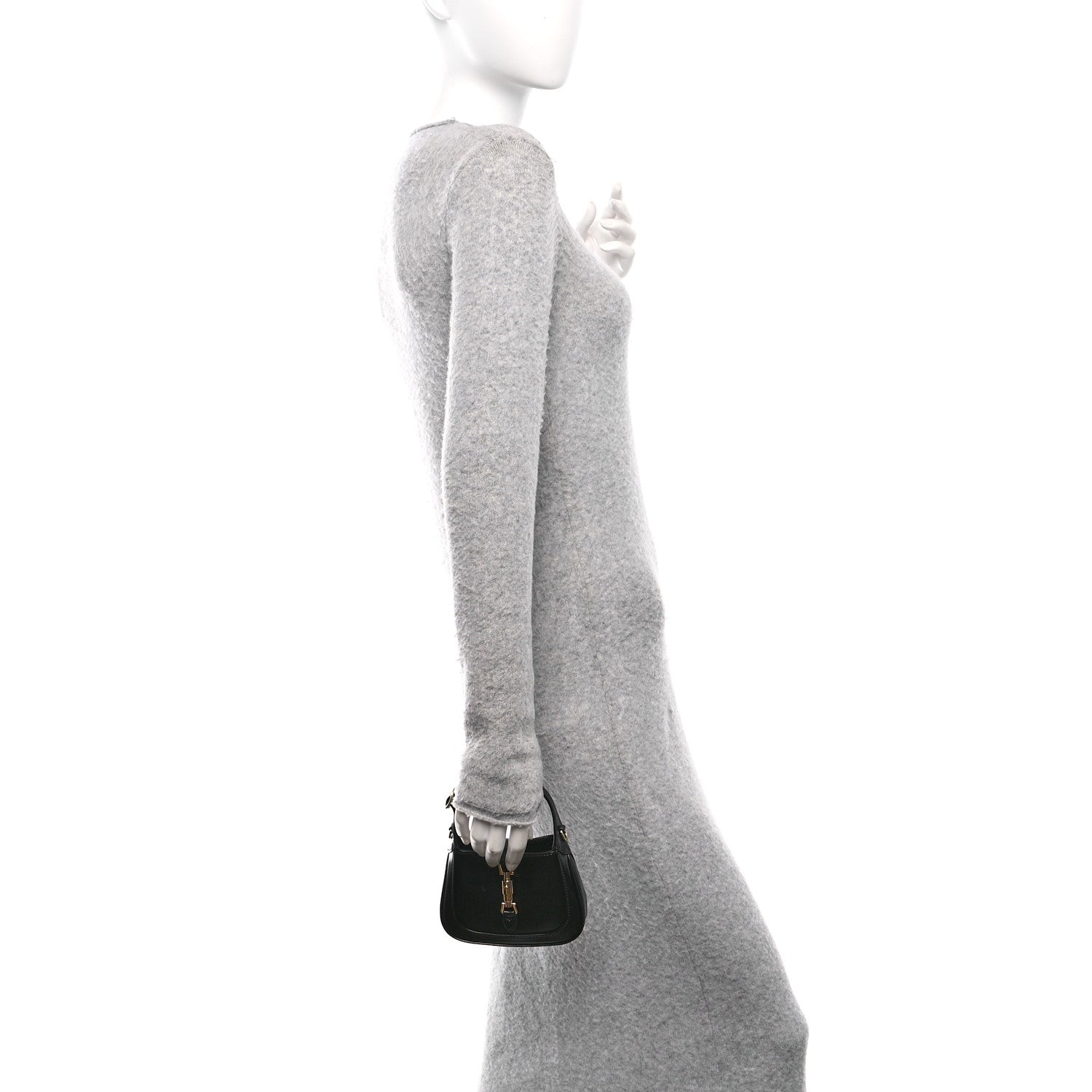 Boarded Dyana Lux Calfskin Super Mini Jackie 1961 Hobo Black