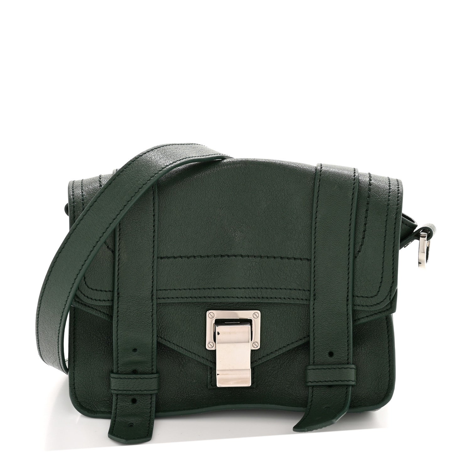 Lambskin Mini PS1 Satchel Forest Green