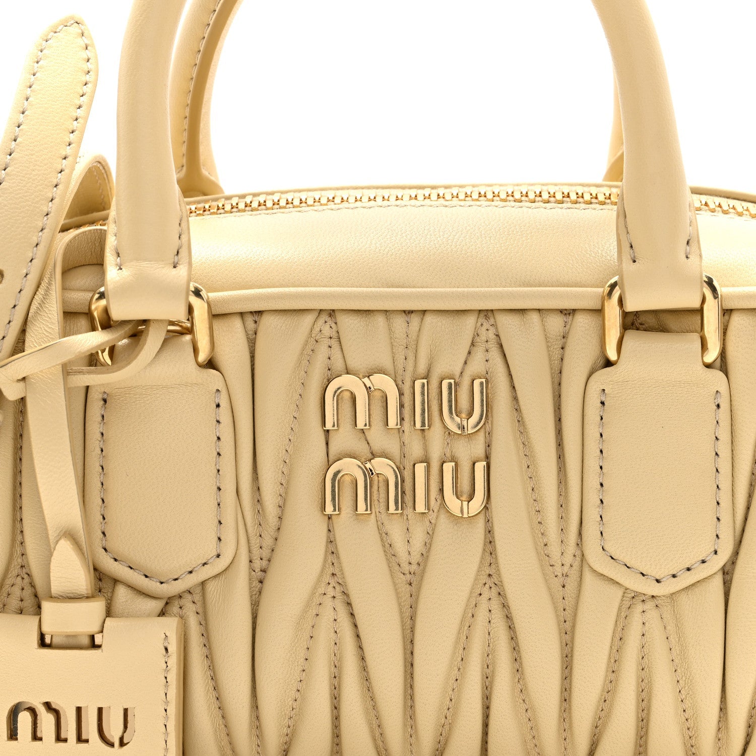 Nappa Matelasse Regular Arcadie Top Handle Bag Soia