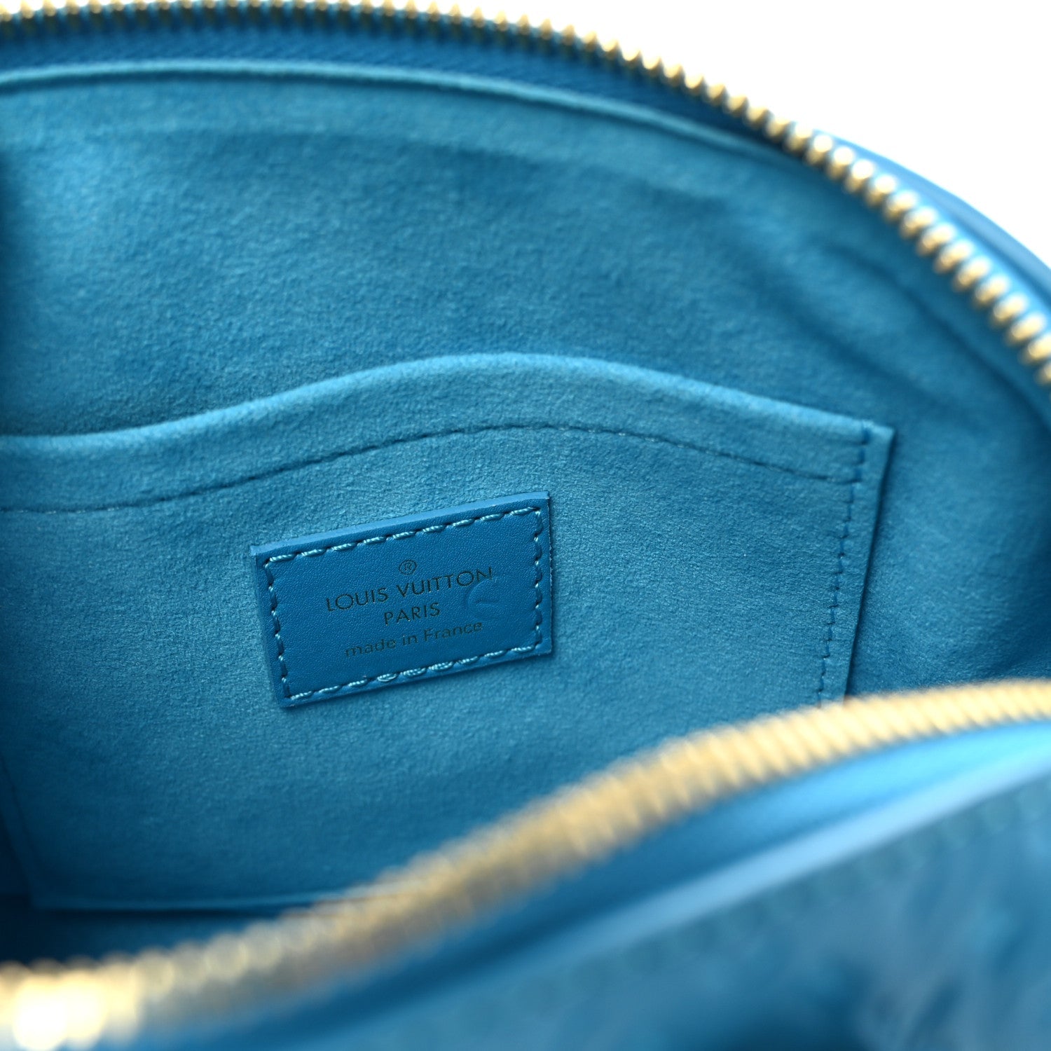 Calfskin Nanogram Embossed Speedy Bandouliere 20 Blue