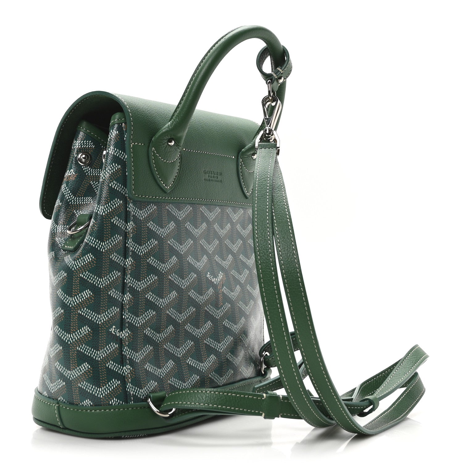 Goyardine Calfskin Mini Alpin Backpack Green