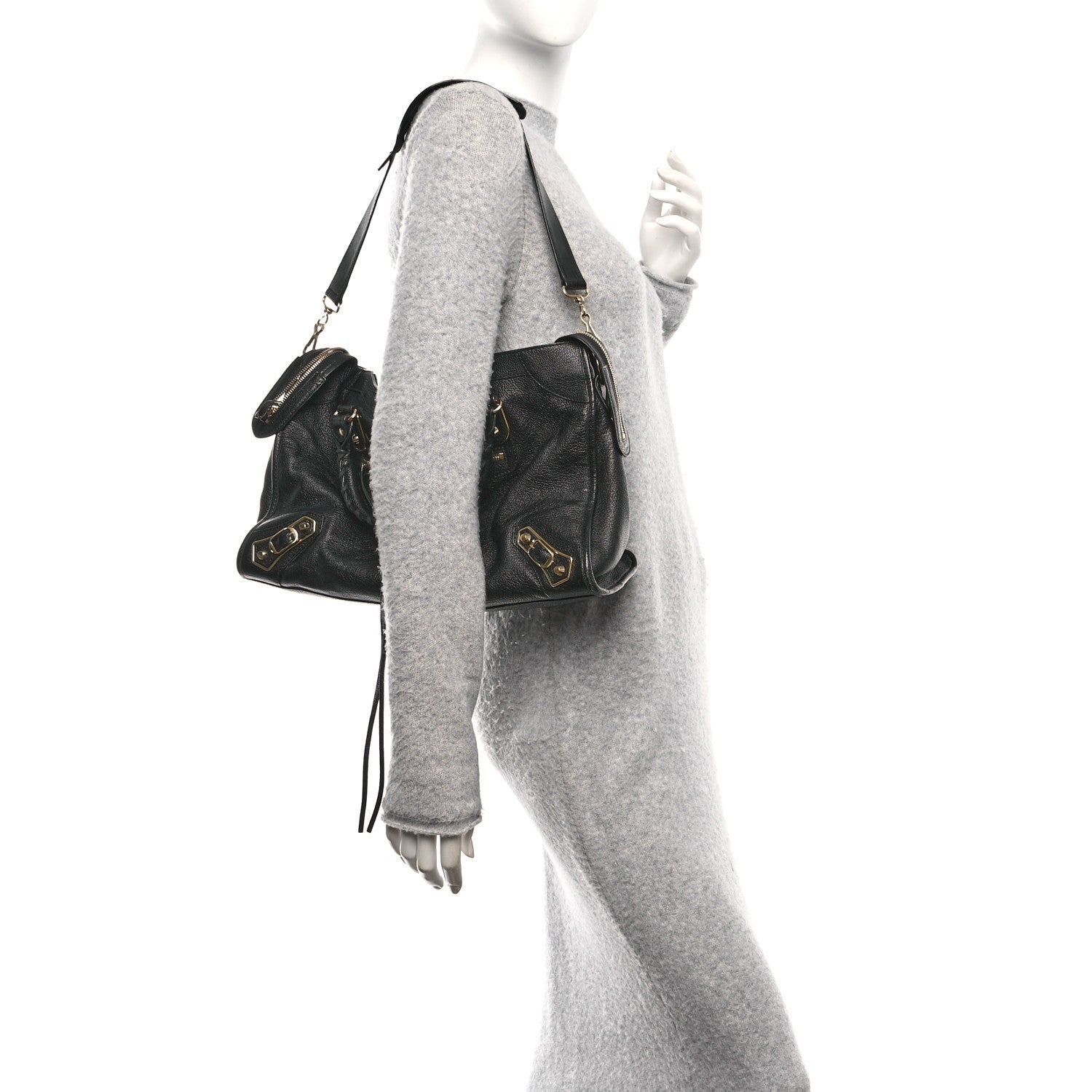 Chevre Gold Metallic Edge Hardware City Black