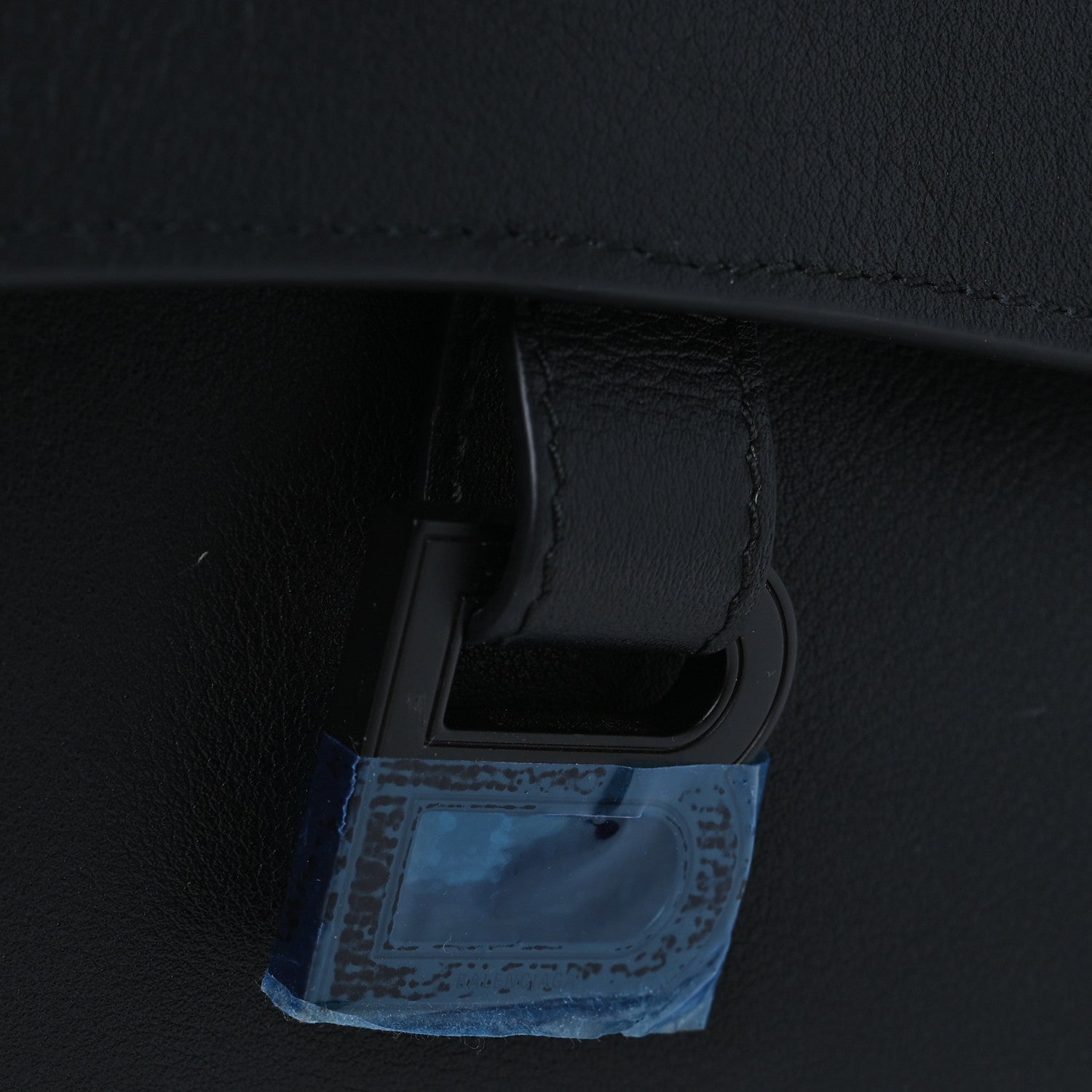 Semi Shiny Smooth Calfskin Monochrome M Downtown Shoulder Bag Black