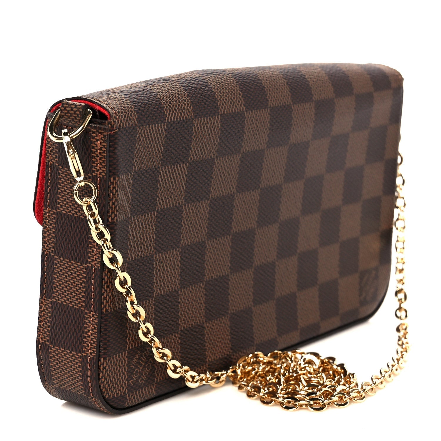 Damier Ebene Pochette Felicie Chain Wallet