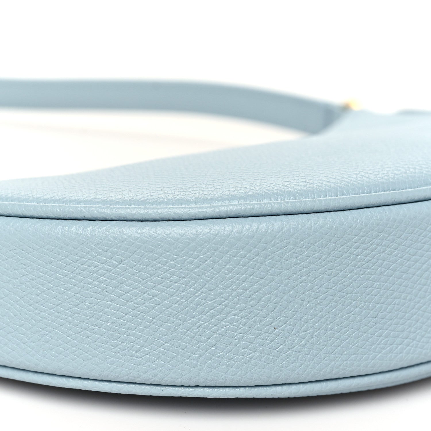 Grainy Calfskin Mini Vlogo Signature Hobo Bag Light Blue