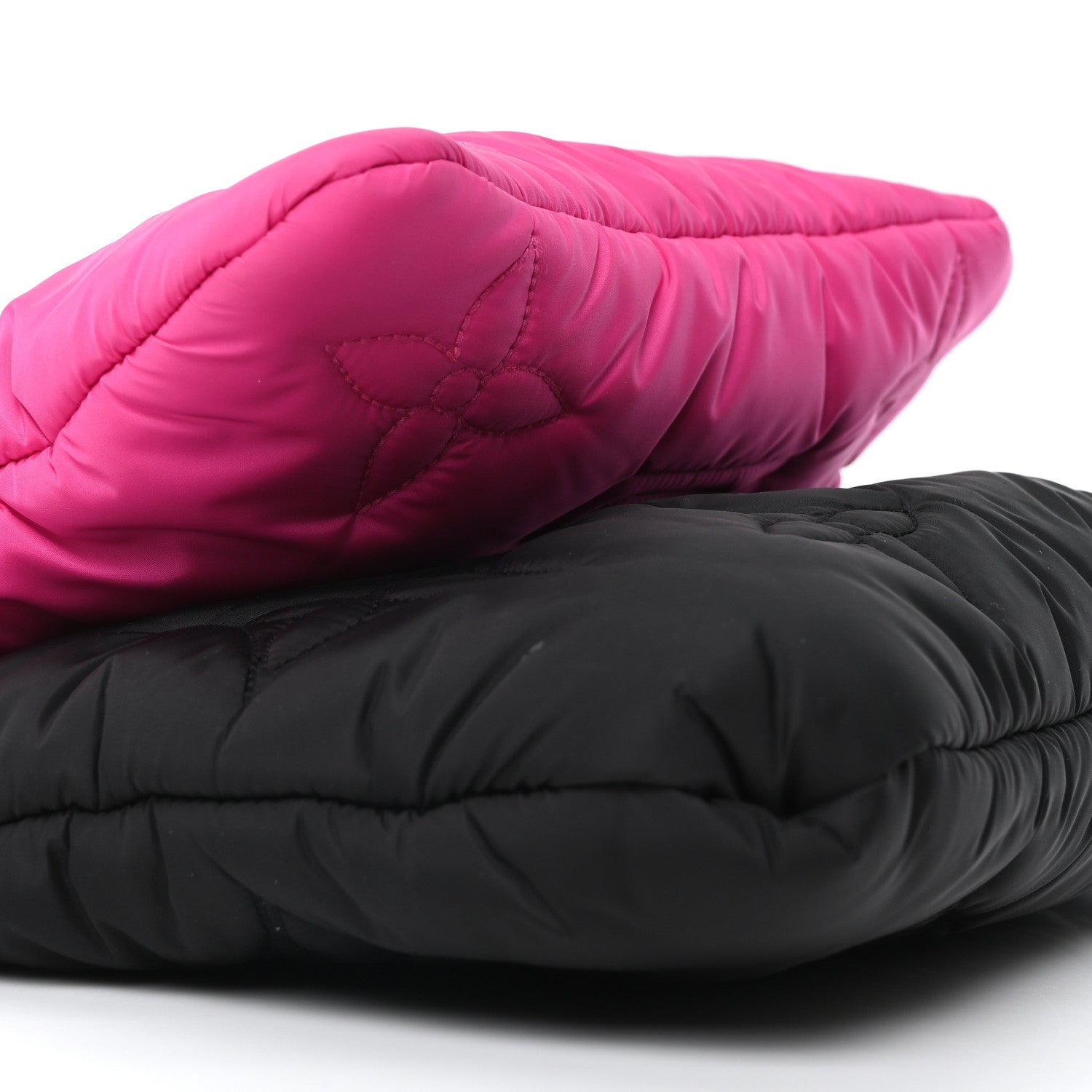 Econyl Monogram Pillow Maxi Multi Pochette Accessories Black Fuchsia