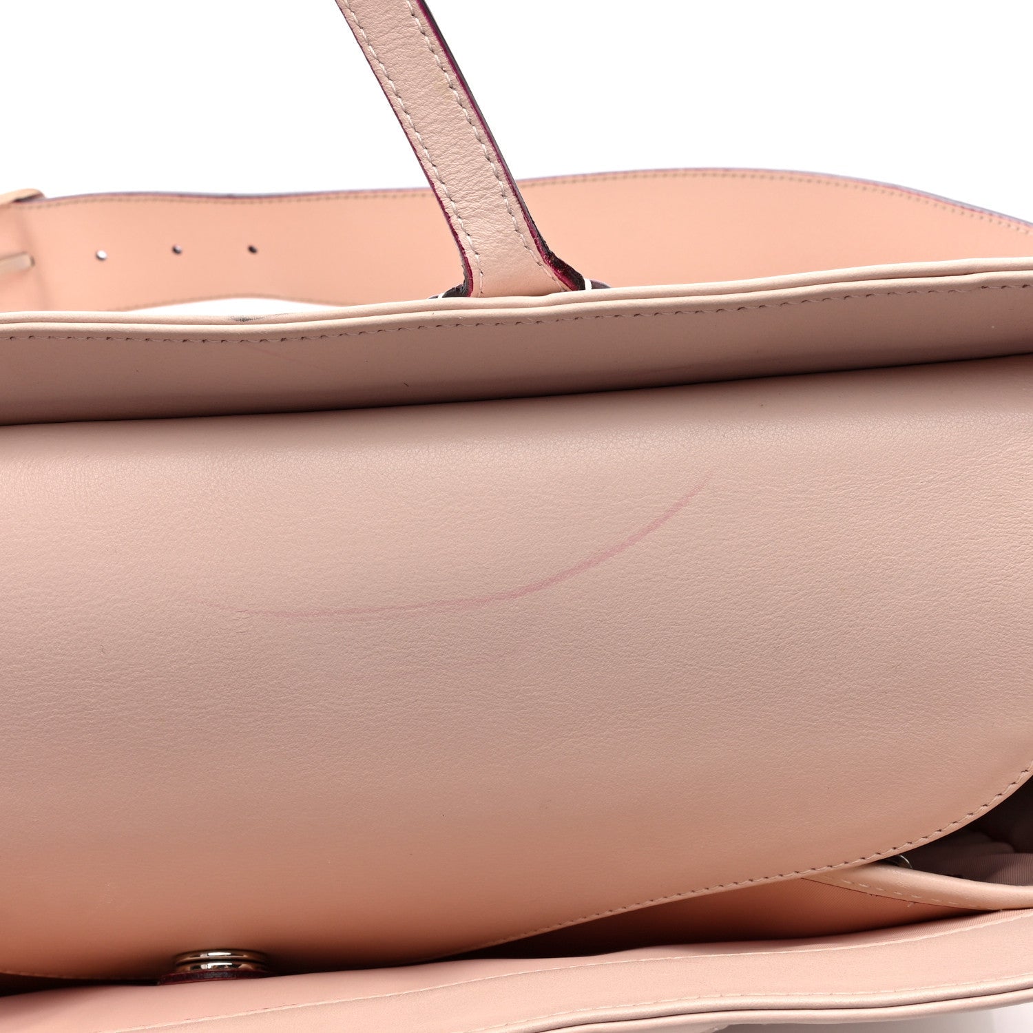 Calfskin Cannage Nappy Diaper Tote Pink