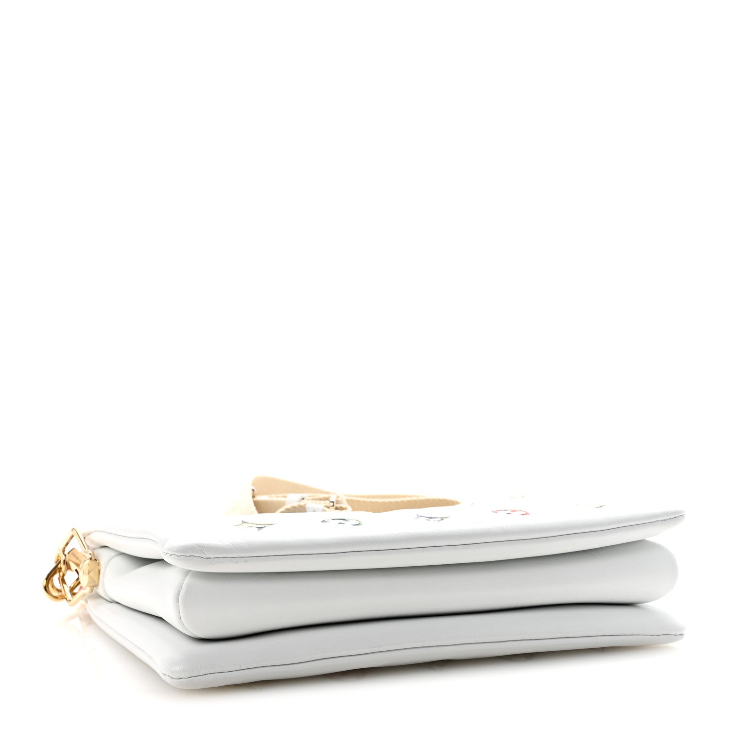 Lambskin Embossed Monogram LV Garden Coussin PM Cream